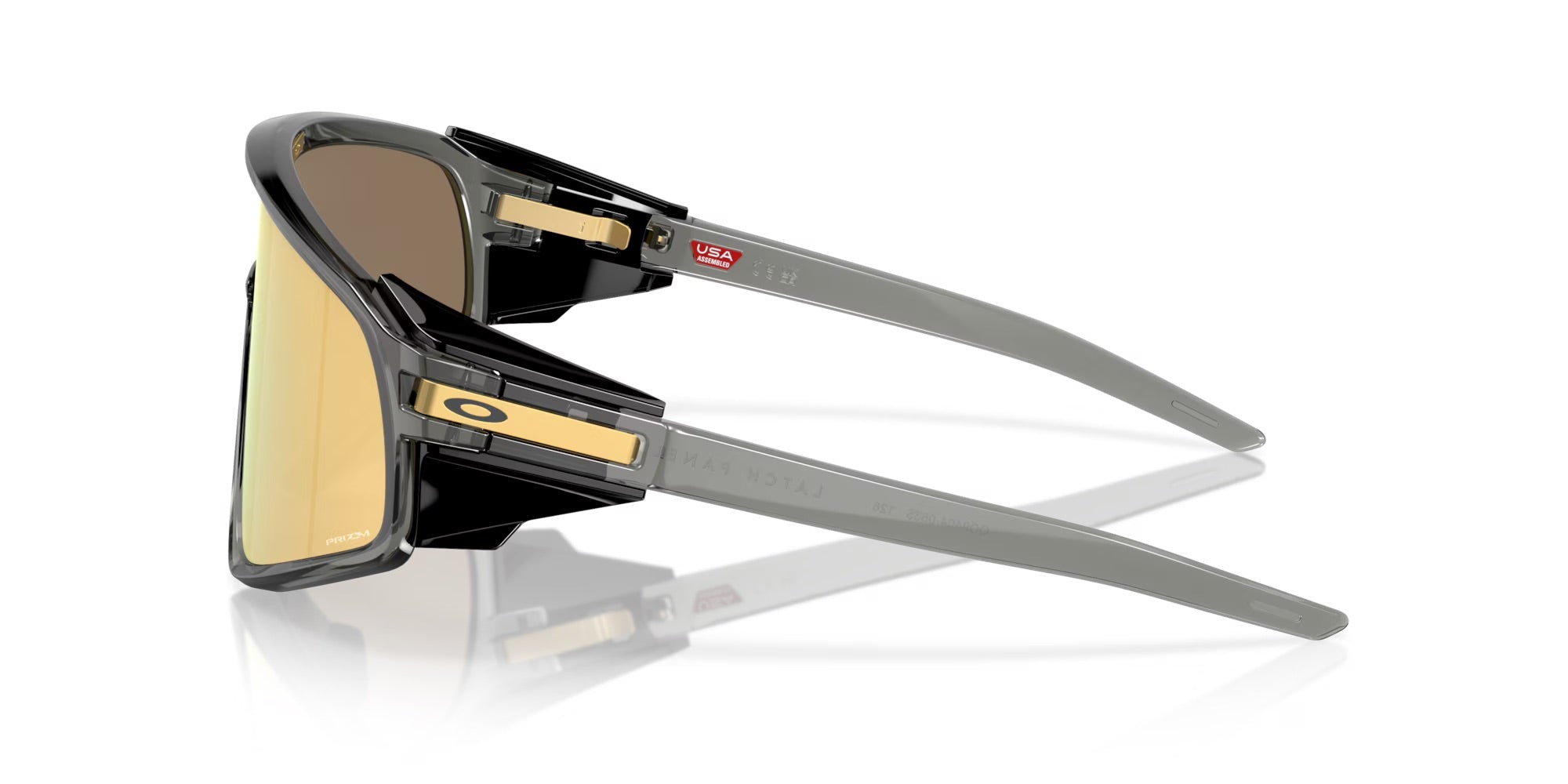 Oakley Latch Panel Grey Smoke Prizm 24K Sunglasses - Polarized Sports & Outdoor Sunglasses for Running, Cycling, and Driving - UV Protection & Anti-Glare Lenses