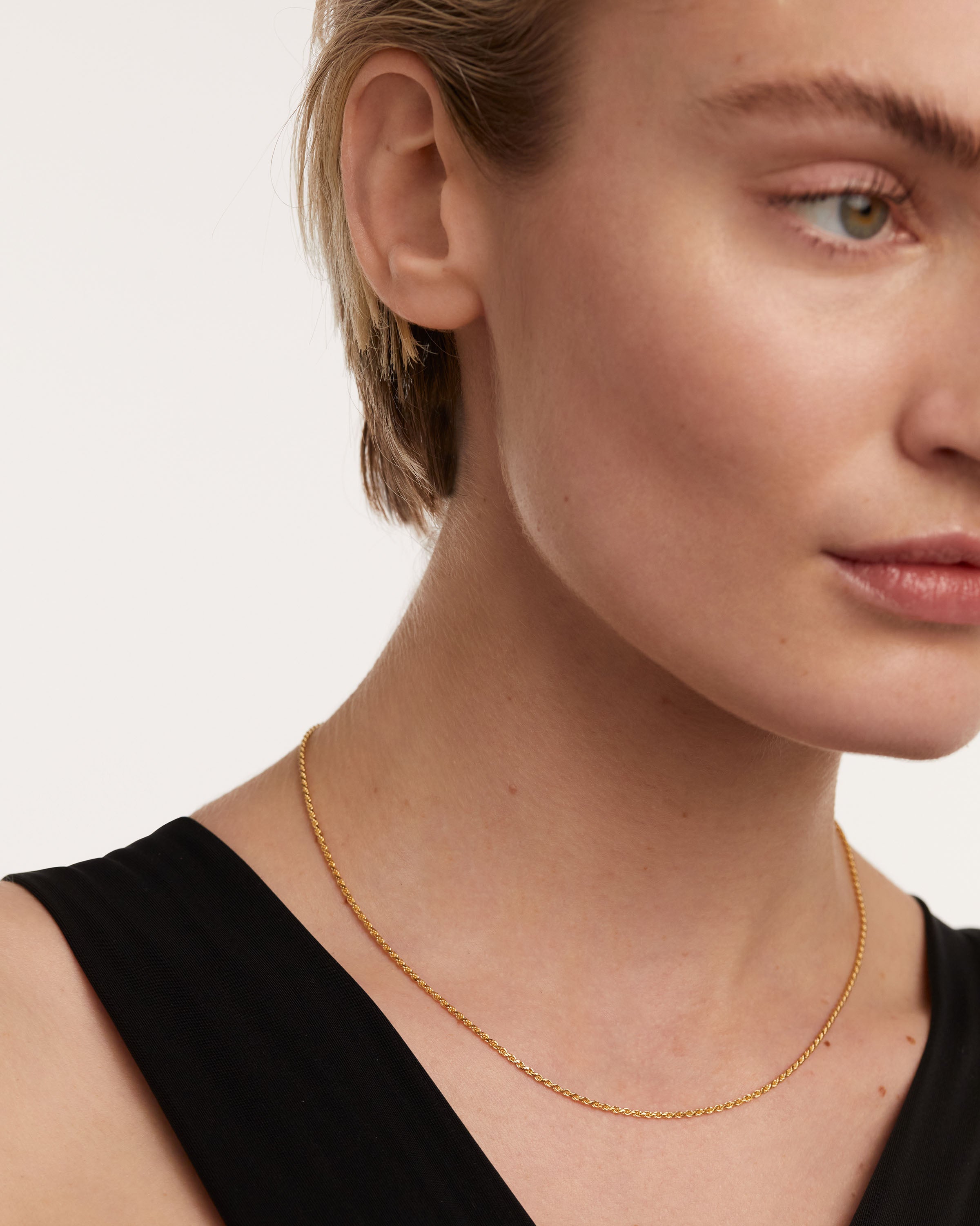14K Gold Rope Chain Necklace for Women - Dainty & Elegant Jewelry Gift for Birthday, Anniversary & Valentine's Day - Perfect for Layering, Everyday Wear & Special Occasions