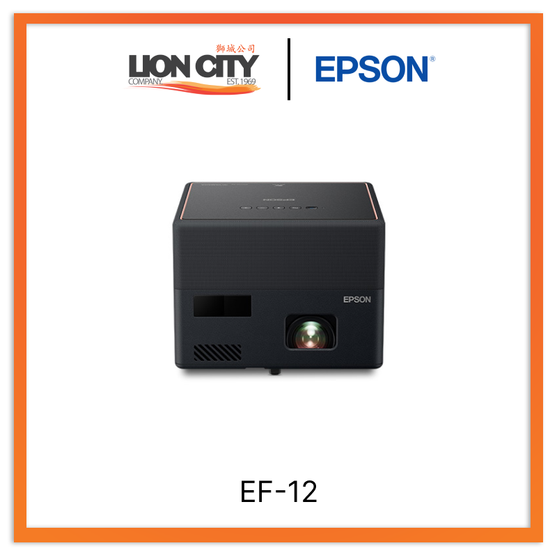 Epson EpiqVision Mini EF12 Smart Laser Projector - 4K UHD, Android TV, 100