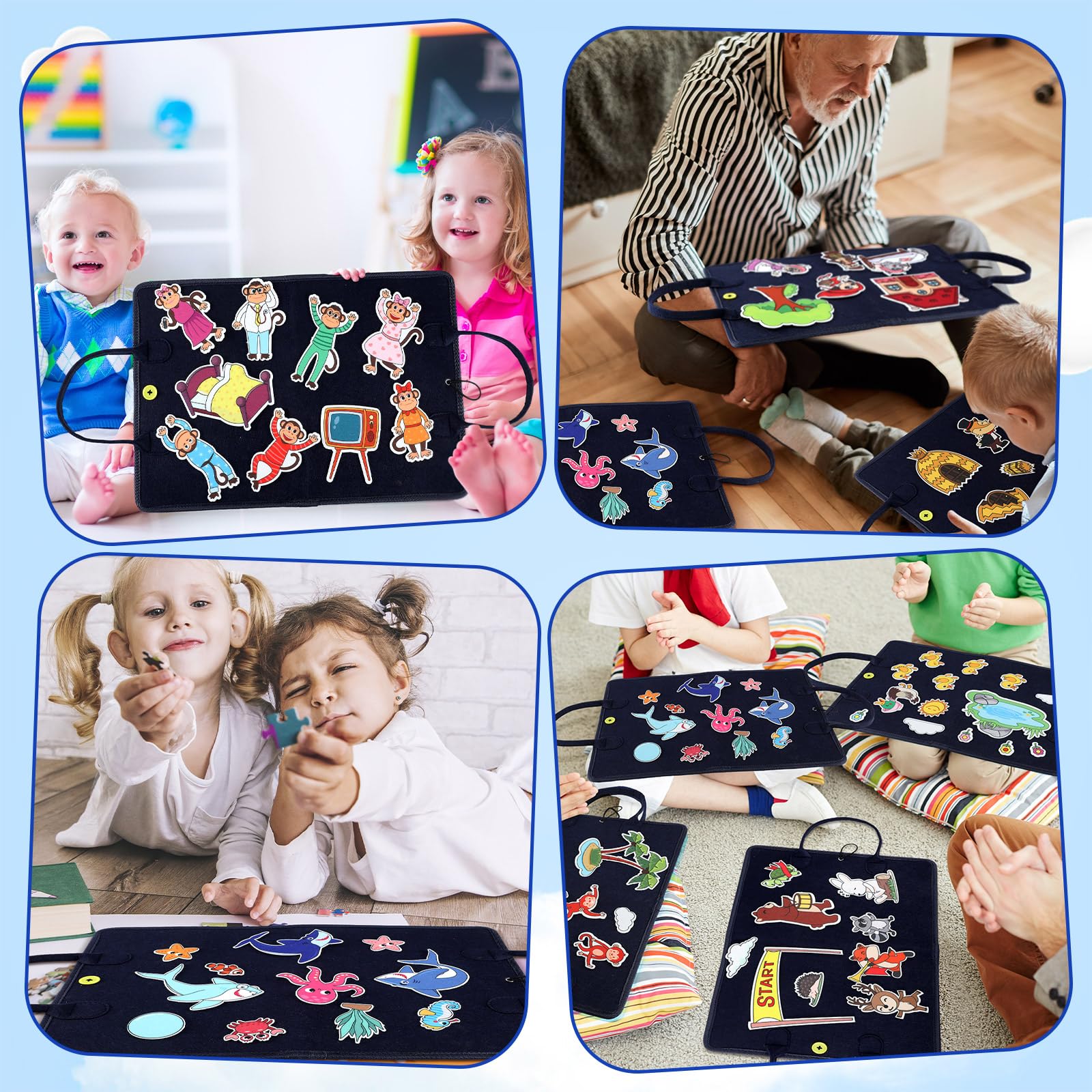 12pc Felt Board Story Set - Fairy Tales & Animals for Preschool Storytelling