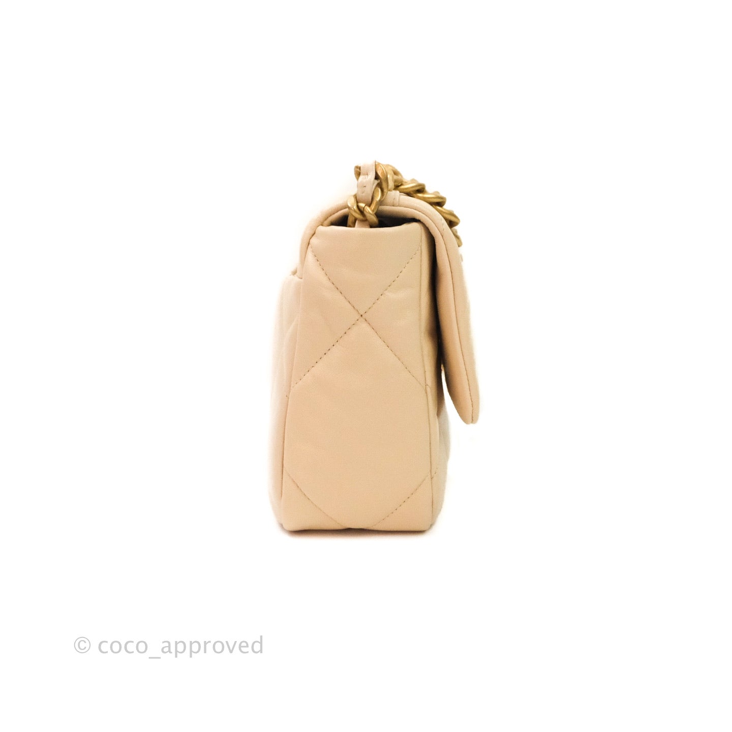 Chanel 19 Small Beige Mixed Hardware Flap Bag - Luxury Designer Crossbody Purse for Women | Perfect for Date Night, Office & Evening Events