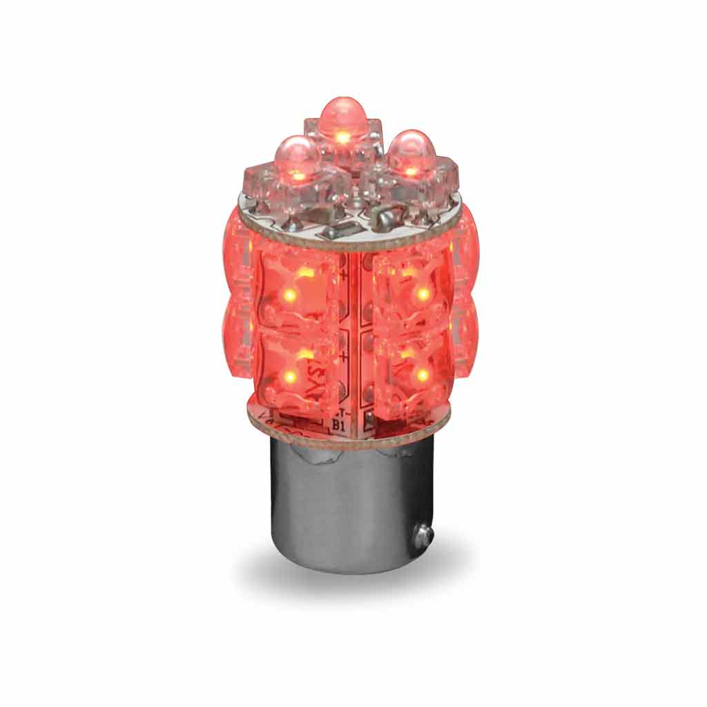 1156 Red LED Bulb - High Brightness, Long Lifespan for Automotive, Marine, and Motorcycle Tail Lights & Turn Signals
