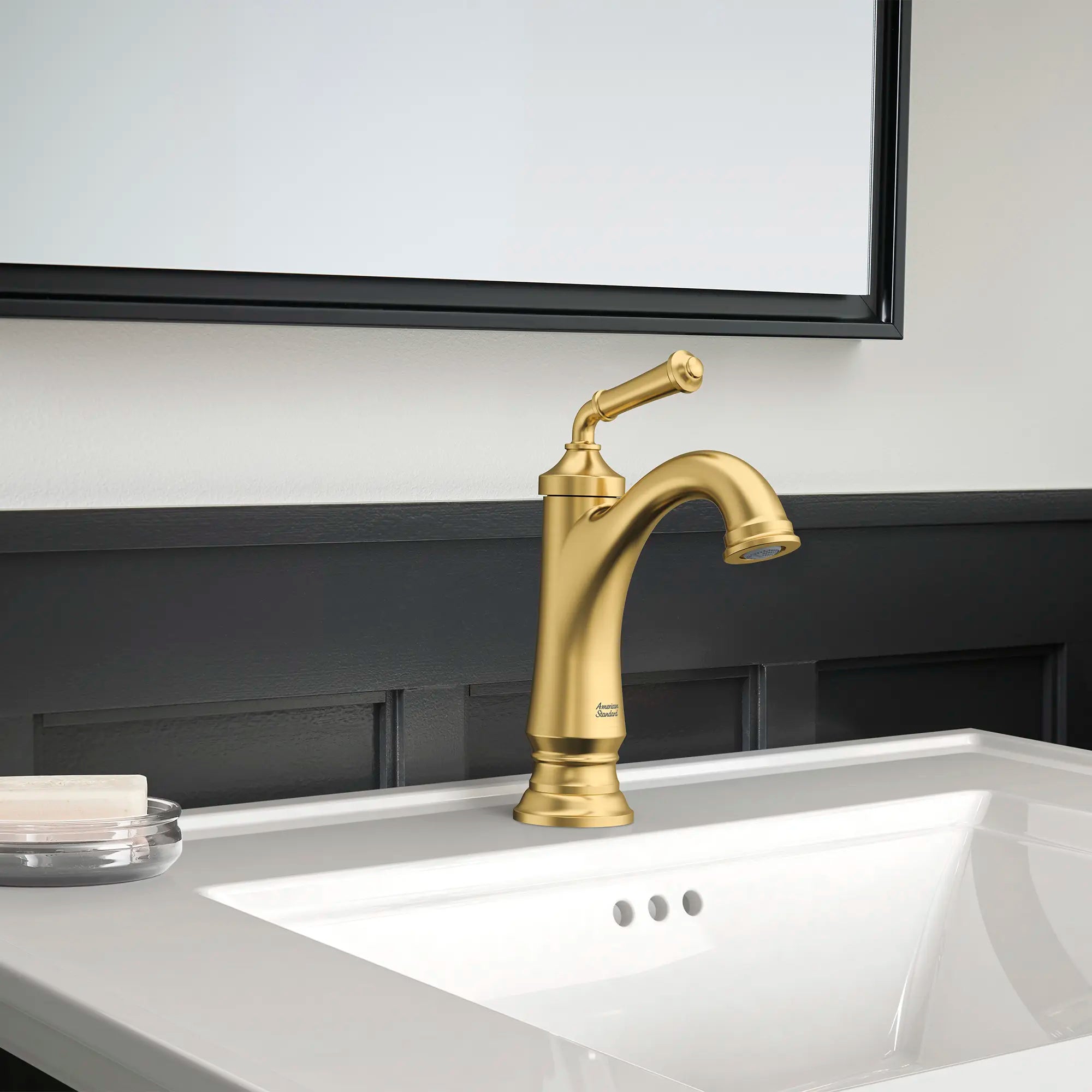Delancey® Single Hole Single Handle Bathroom Sink Faucet 1.2 GPM Water-Saving Design with Lever Handle - Perfect for Modern Bathrooms, Powder Rooms & Guest Baths