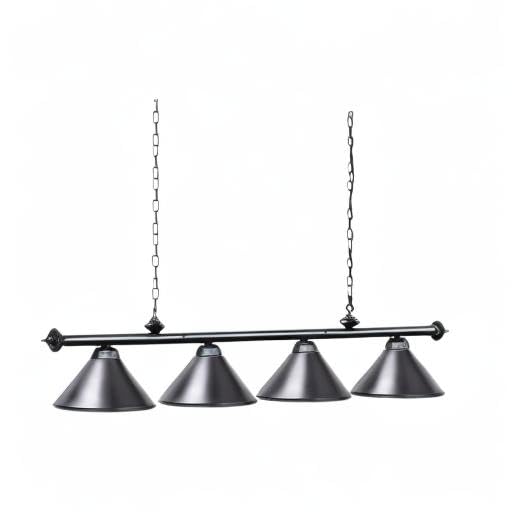 Wellmet 70 Inch 4-Light Modern Industrial Hanging Chandelier - Pool Table Lighting for 7ft 8ft Billiard Tables, Game Room & Kitchen Island Pendant Light with Lampshade | Perfect for Home Bars, Man Caves & Entertainment Spaces