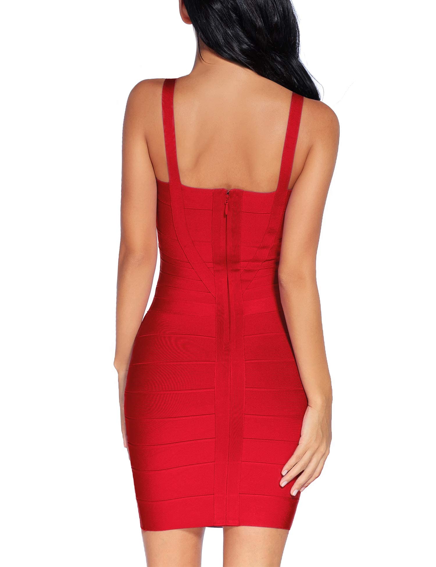 Madam Uniq Women's Sexy Rayon Bandage Bodycon Mini Dress - Strap Club Dress for Night Out, Party & Date Night