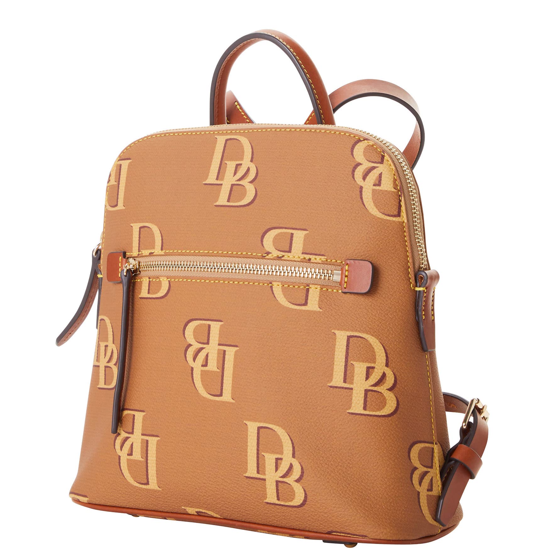 Dooney & Bourke Monogram Backpack Handbag for Women - Genuine Leather Saddle Bag, Fashionable & Durable - Perfect for Work, Travel & Daily Use