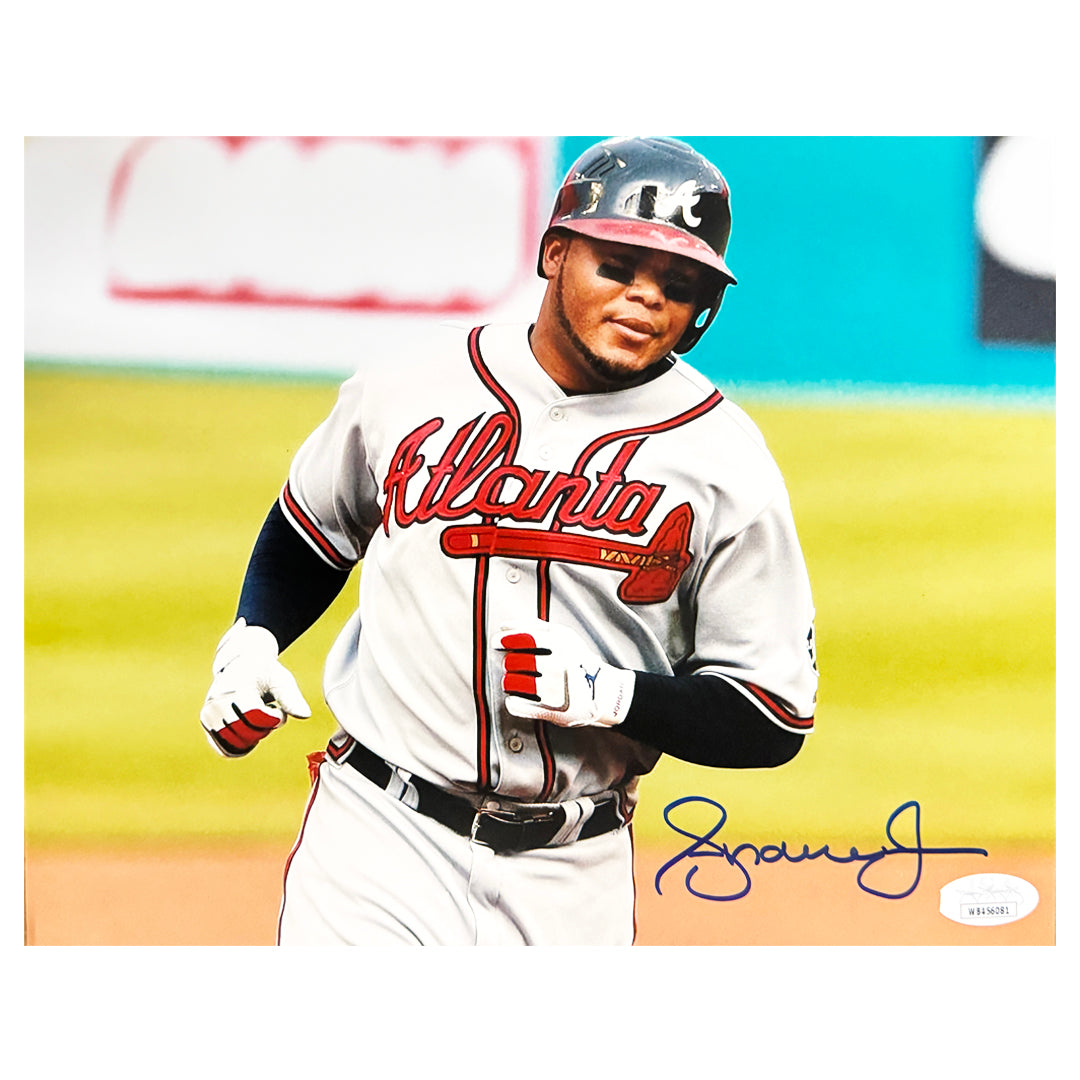 Andruw Jones Autographed Atlanta Braves Baseball 8x10 Photo with JSA Certificate - Perfect for Sports Memorabilia Collectors and Braves Fans Display