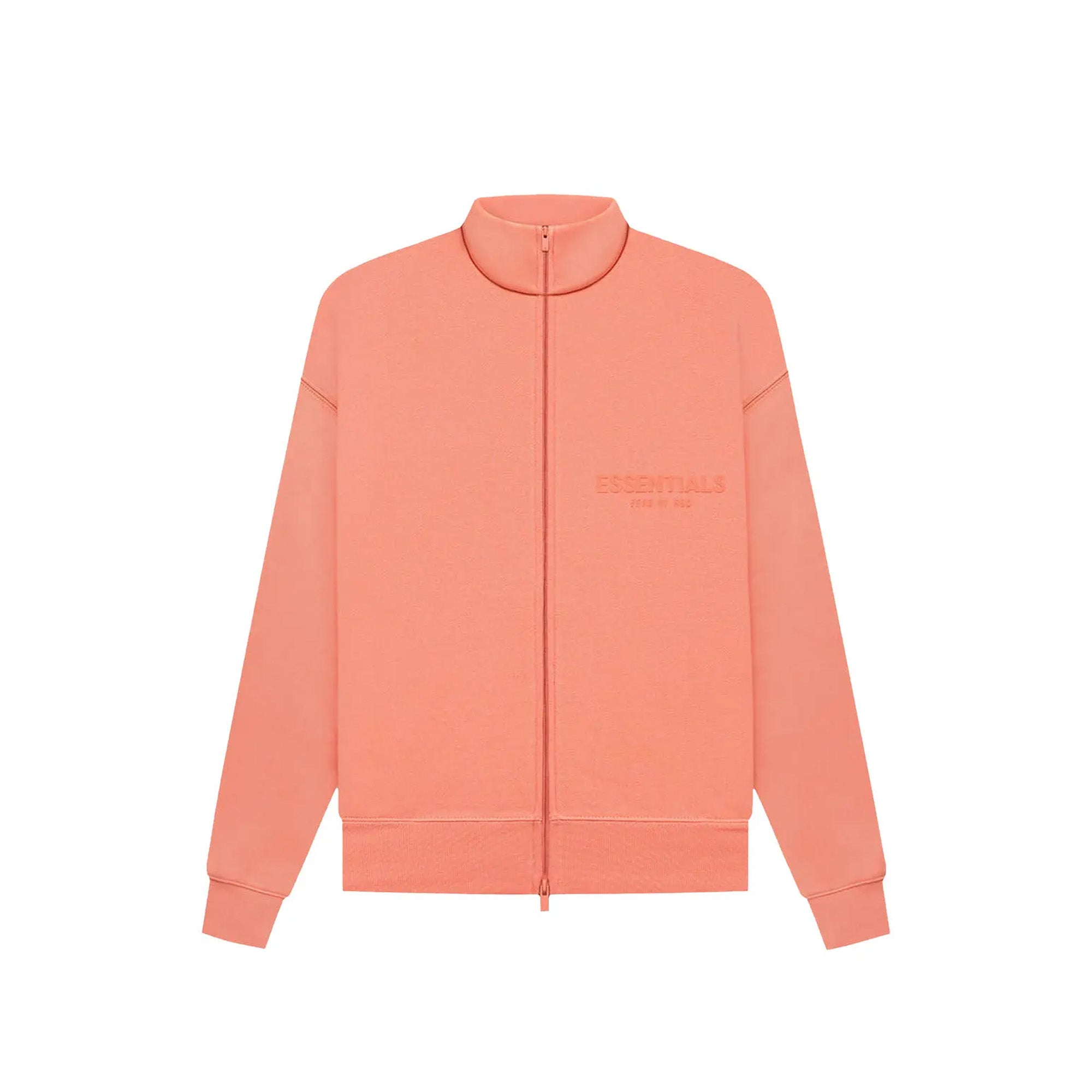 Fear of God Essentials Full Zip Hoodie Jacket 'Coral' - Men's Streetwear Fashion for Fall/Winter 2022 | Gym, Casual Outfit & Lounge Wear