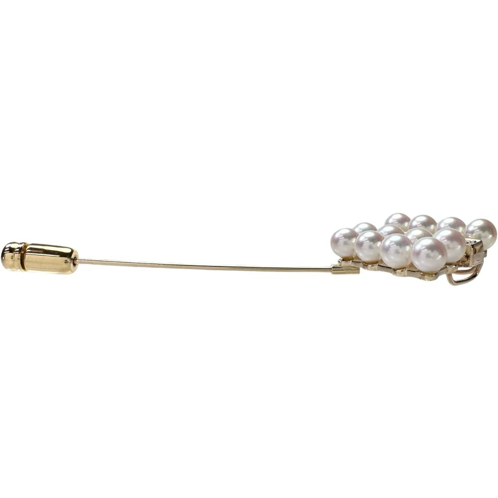 2-Way Akoya Pearl & Diamond Pendant Brooch in 14K/18K Gold - Elegant Jewelry for Weddings, Parties & Special Occasions