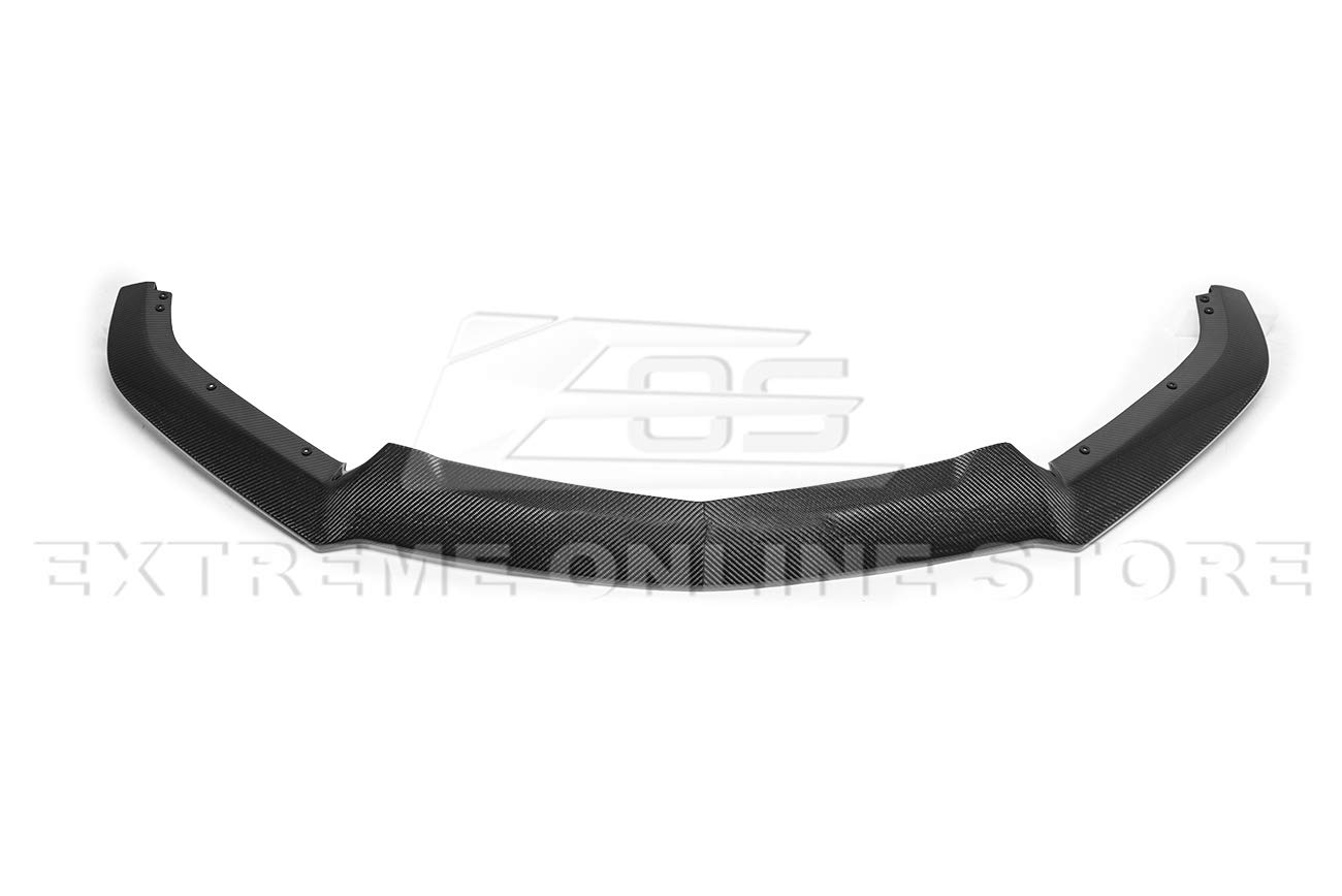 2014-2019 Cadillac CTS V-Style Carbon Fiber Front Bumper Lip Splitter - High Performance Replacement Part for Enhanced Aerodynamics & Sporty Look | Perfect for Car Enthusiasts & Street Racing Upgrades