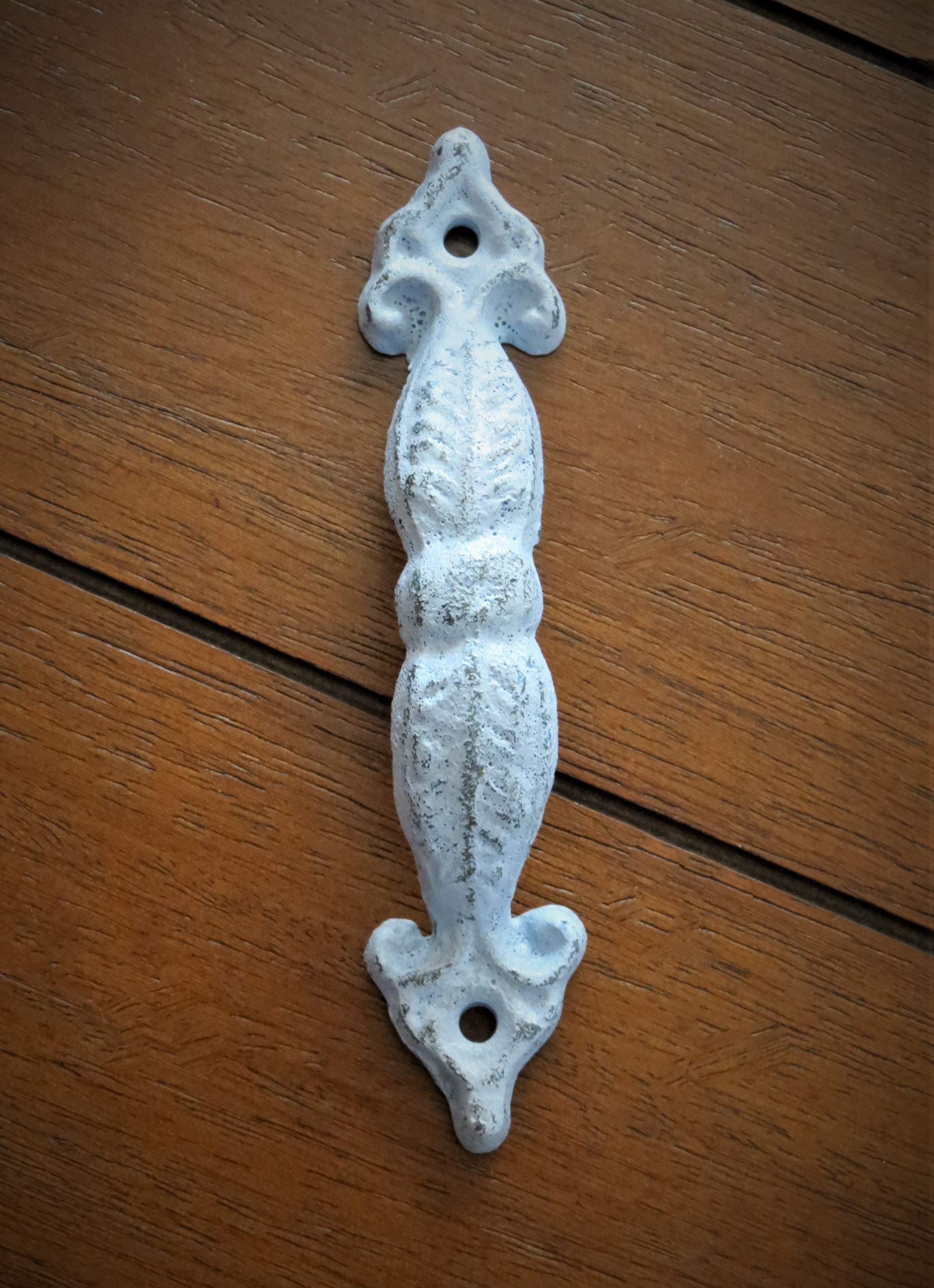 Vintage Cast Iron Leaf Drawer Pull - Farmhouse Cabinet Handle for Dresser & Door