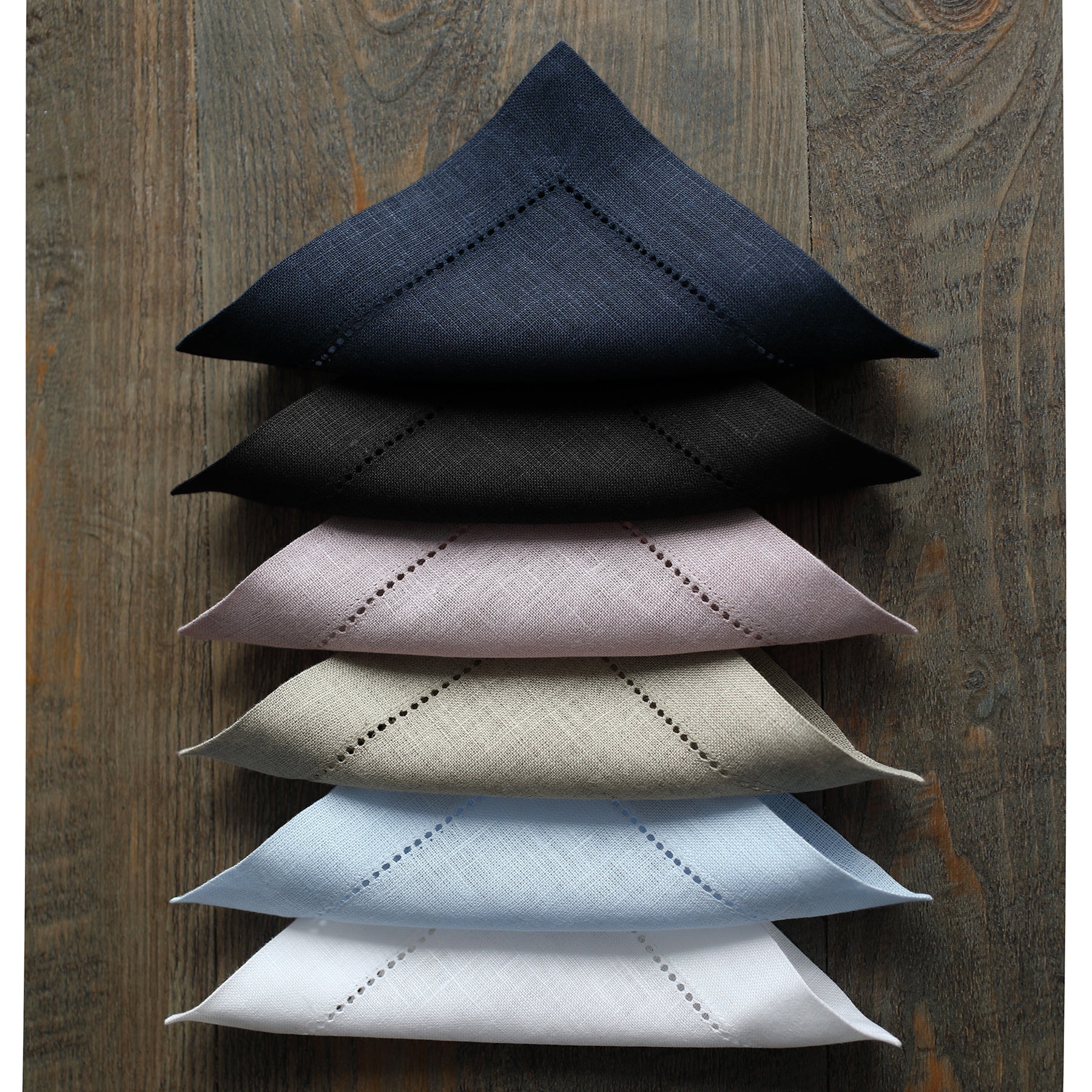 Premium Classic Hemstitch Cocktail Napkins - Set of 12 White Linen Drink Napkins for Parties, Weddings & Elegant Dining - Absorbent & Decorative Tableware Accessories