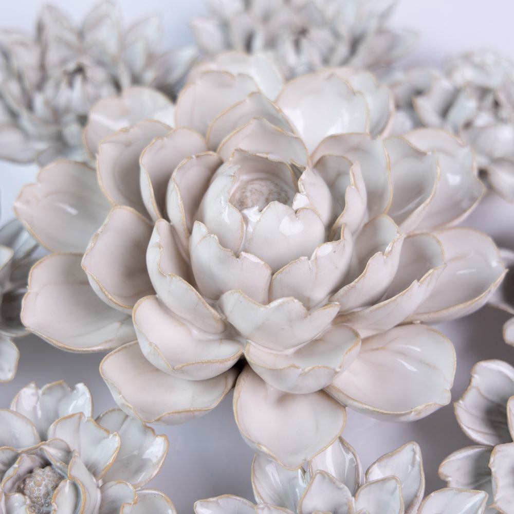 Ceramic Flower Vase - Coastal Themed Handcrafted Collection #7 - Perfect for Beach House Decor, Wedding Centerpieces & Boho Home Accents