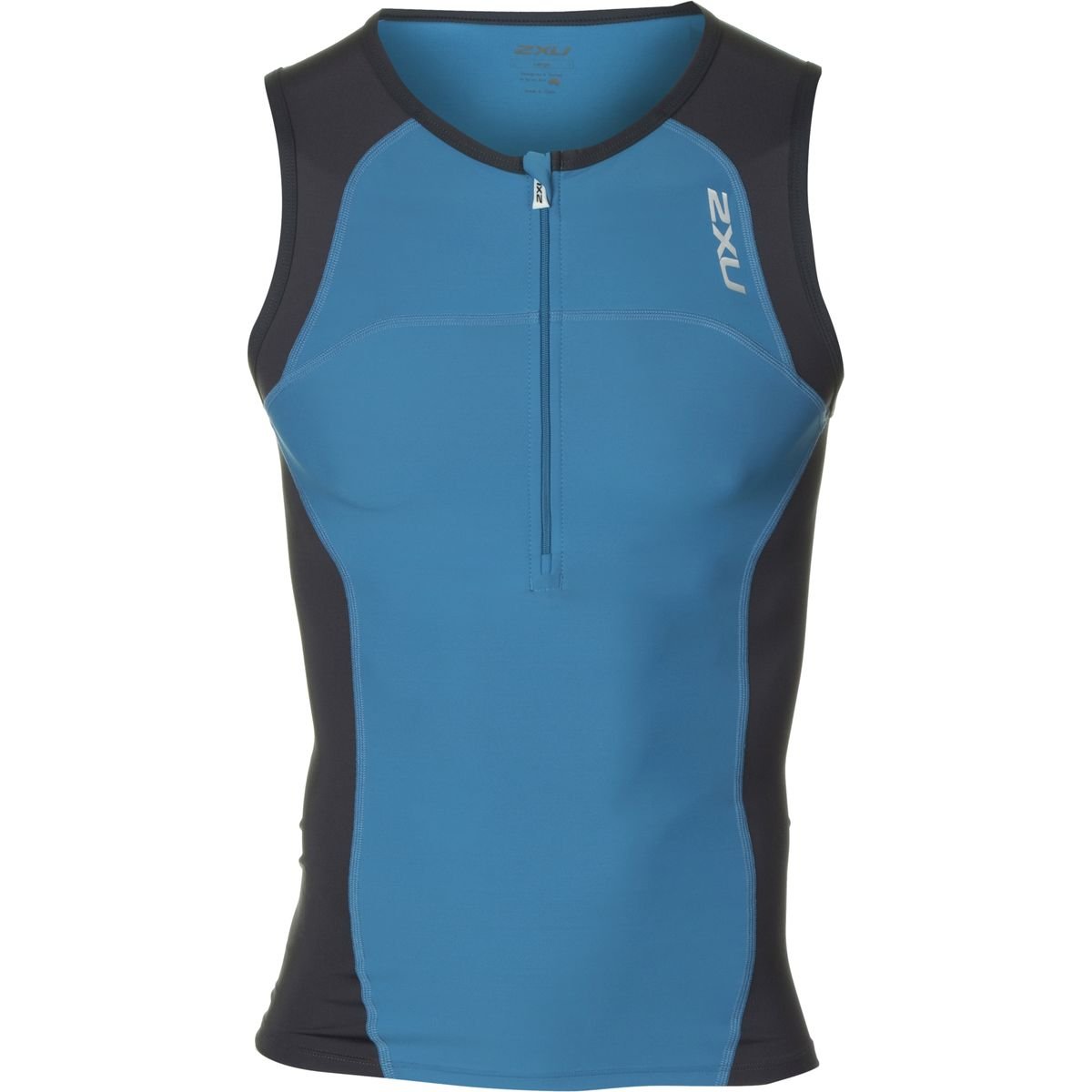 2XU Men's Elite Compression Tri Singlet - High-Performance Triathlon Top for Running, Cycling & Swimming - Moisture-Wicking & Breathable Workout Shirt