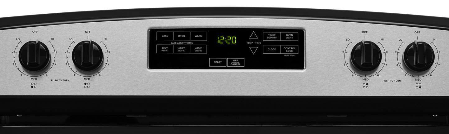 Amana 30-Inch Stainless Steel Electric Range - 4.8 Cu Ft Capacity, YACR4303MMS - Perfect for Home Kitchens & Small Restaurants