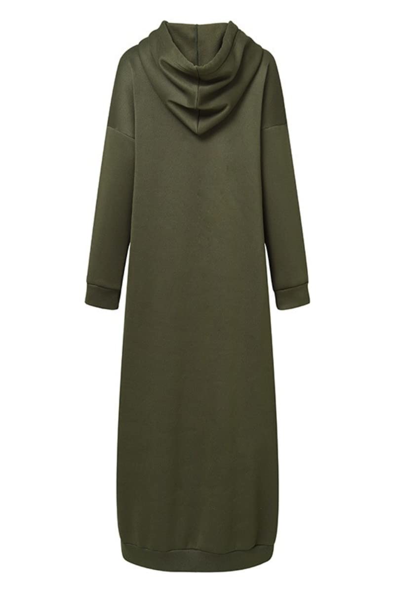 Women's Maxi Long Hoodie Dress - Soft Pullover Sweatshirt for Muslin Girls | Loose Fit Casual Dress for Spring, Fall, Winter | Perfect for Lounge Wear, Street Fashion & Layering Outfits