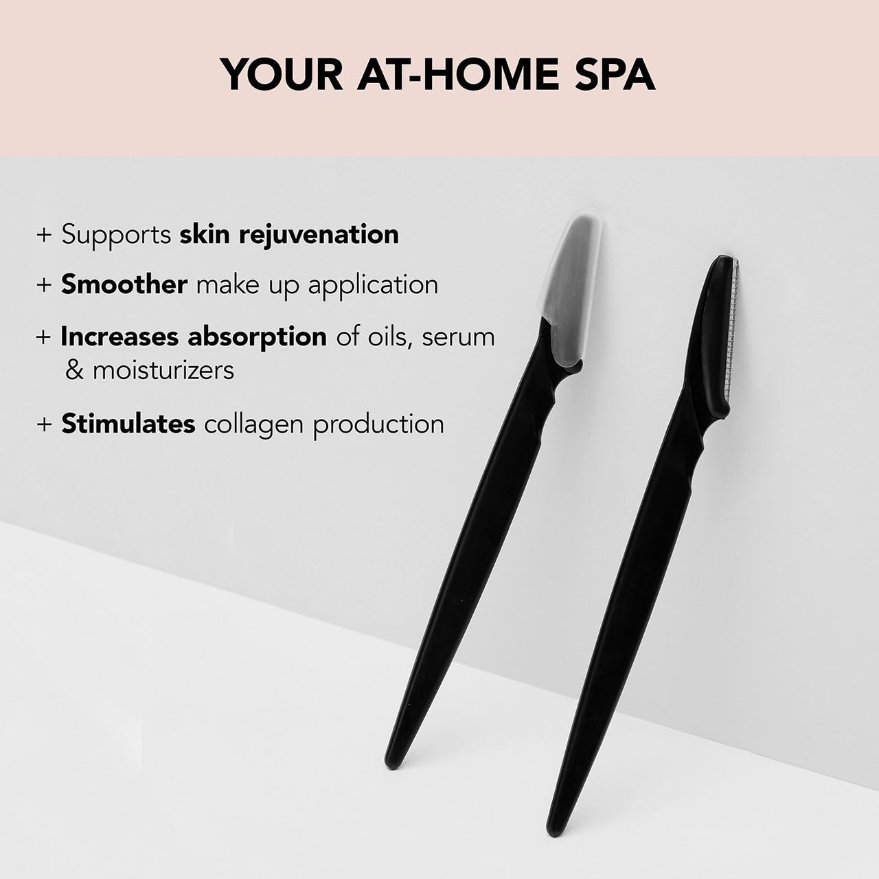 Kitsch Dermaplaning Tool for Face - Exfoliating & Peach Fuzz Removal | Luxury Spa Shower Cap for Hair Care | Perfect for At-Home Skincare Routine & Salon-Quality Bath Experience