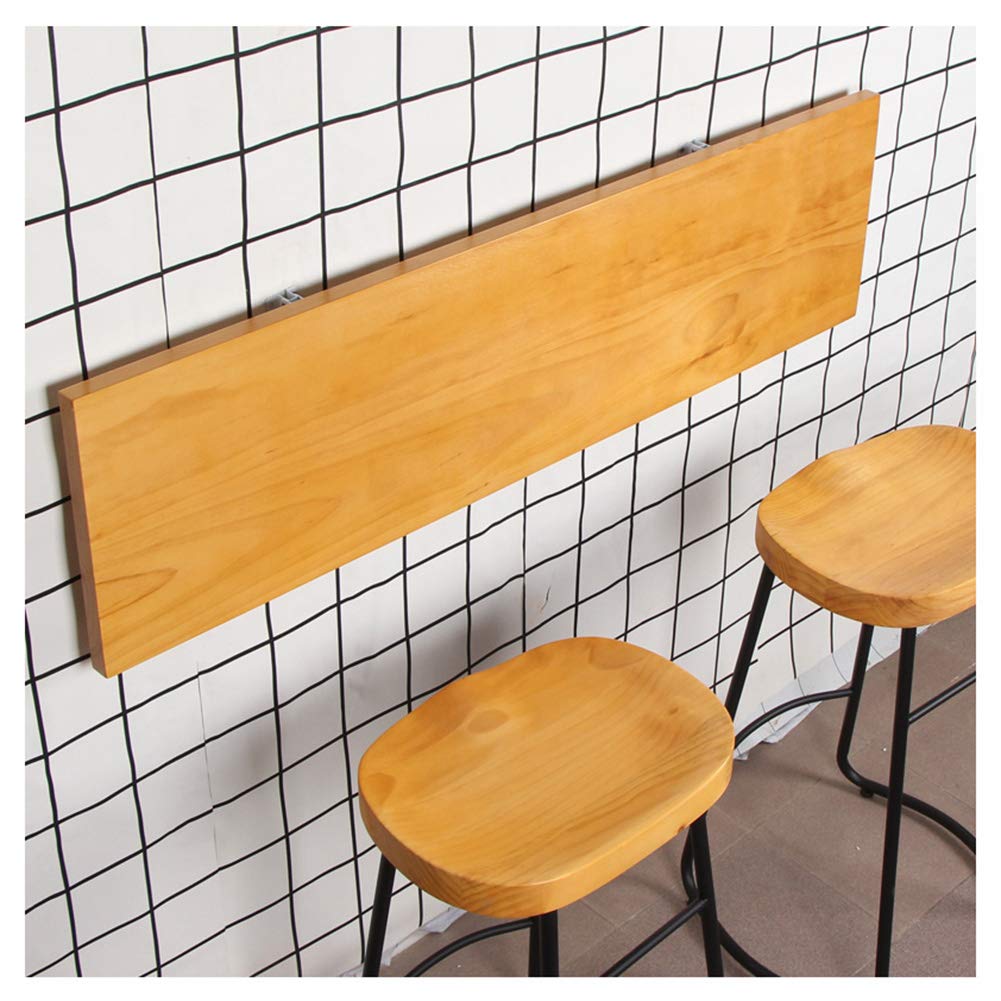 Solid Wood Wall Mounted Drop-Leaf Folding Table - Heavy Duty Space Saving Dining Desk for Kitchen, Cafe, Bar Counter & Home Office | Perfect for Small Spaces, Breakfast Nooks & Compact Workstations