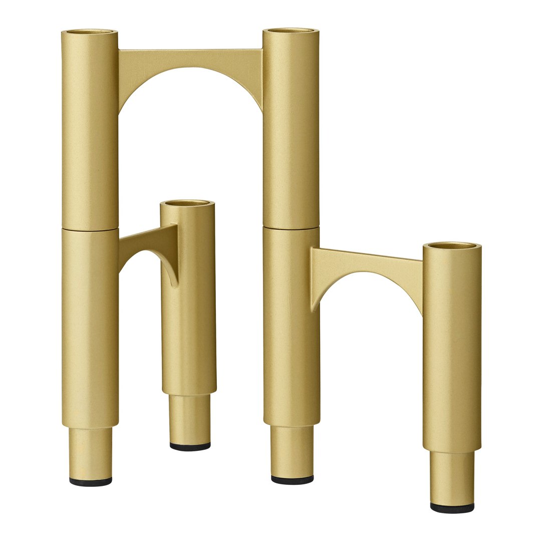 Compono Elegant Candle Holder Set of 2 - Modern Home Decor for Dining Table, Wedding Centerpiece & Romantic Ambiance