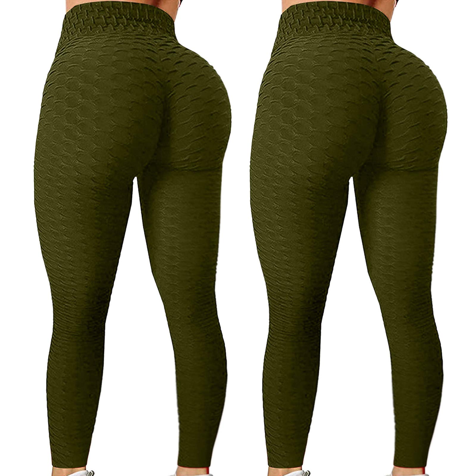 Eoailr 2-Pack High Waist Yoga Pants for Women - Butt Lifting Tummy Control Workout Leggings - Stretchy Running Pants for Yoga, Gym & Lounge Wear