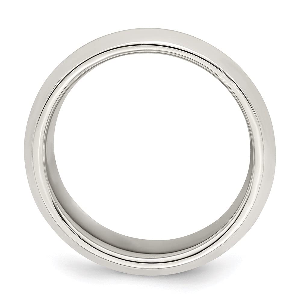 Diamond2Deal 8mm 925 Sterling Silver Wedding Band Ring for Men & Women - Perfect for Engagement, Anniversary & Everyday Wear