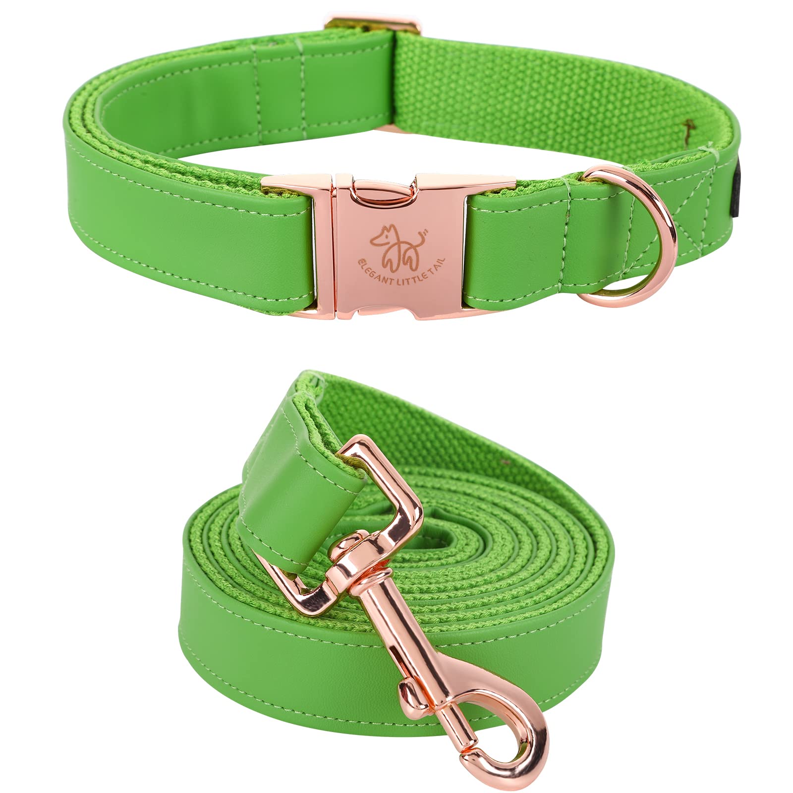 **Premium Adjustable Leather Dog Collar and Leash Set - Durable Pet Collar for Large Dogs (Boys & Girls) - Perfect for Walks, Training & Outdoor Adventures**