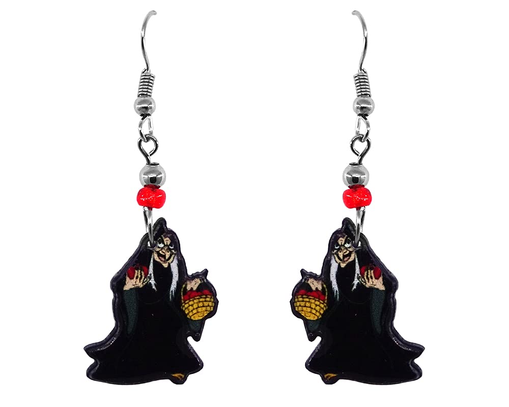 Spooky Witch Earrings for Women & Girls - Handmade Halloween Jewelry with Dangle Design | Perfect for Fall Holiday, Cosplay & Witch-Themed Parties