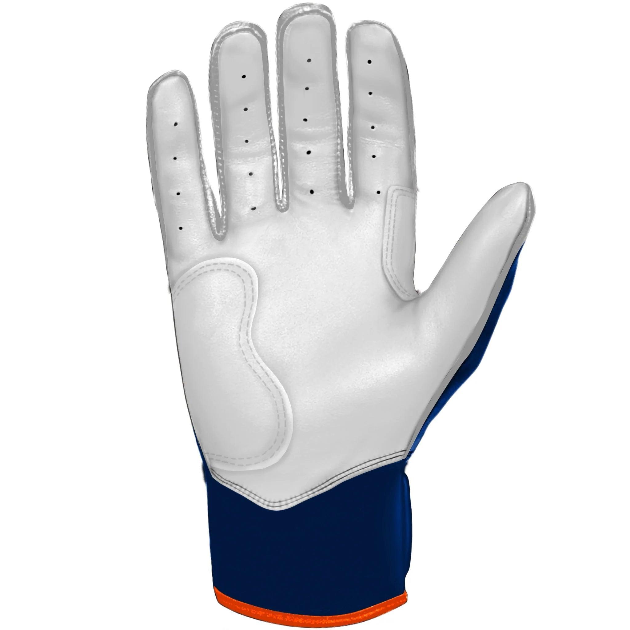 Bruce Bolt PREMIUM PRO NIMMO Short Cuff Batting Gloves for Baseball & Softball - Breathable & Durable Grip - Blue - Perfect for Training, Games & Outdoor Sports
