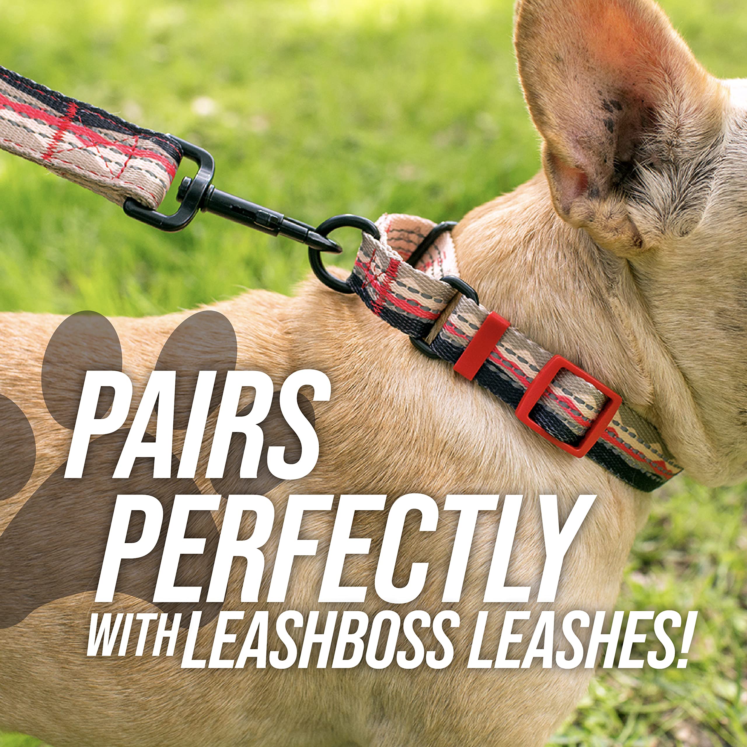**Leash Boss Martingale Dog Collar – Reflective Nylon No-Pull Training Collar for Small, Medium & Large Dogs | Adjustable Quick-Release Buckle | Perfect for Walks, Hiking & Obedience Training**