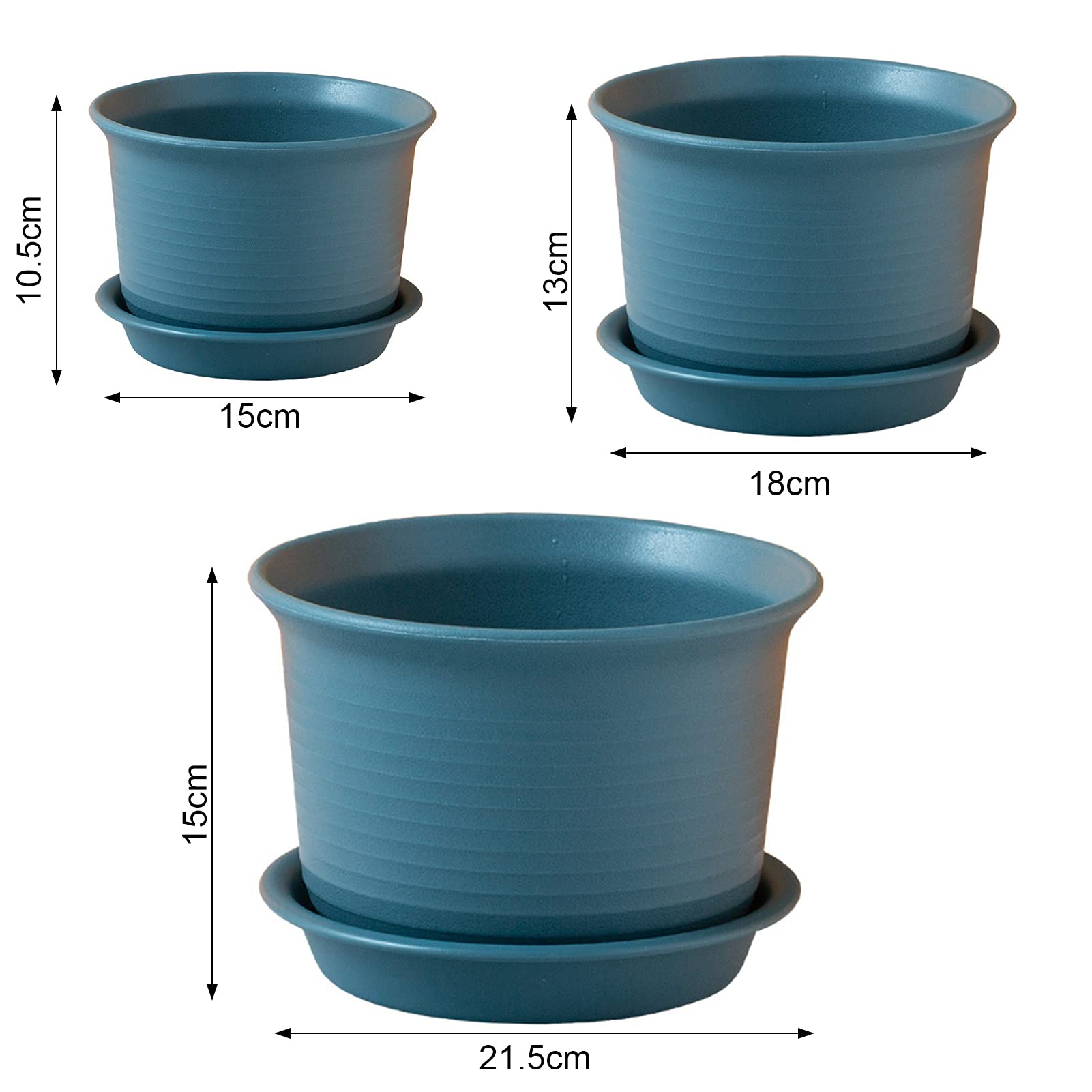 Vibrant Thickened Flower Pot with Saucer - Durable Garden Planter for Indoor & Outdoor Plants, Home Decor in Sunny Yellow | Perfect for Succulents, Herbs & Floral Displays