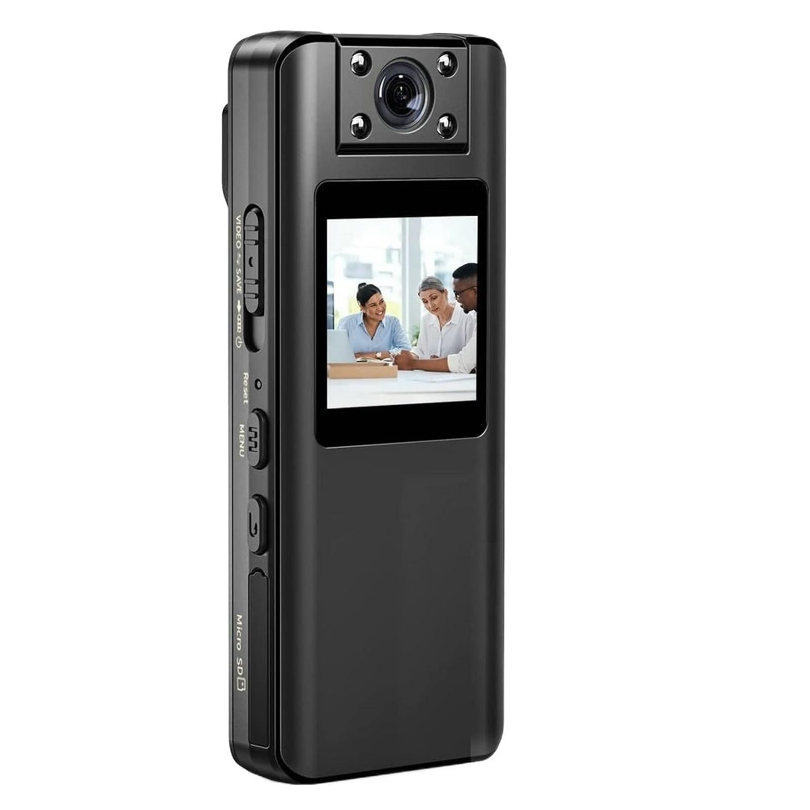Full HD 1080P Action Camera with Night Vision & Motion Detection - 2200mAh Rechargeable Sports DV, Mini Body Cam with LCD Screen - Ideal for Police, Cycling, Adventure Sports & Outdoor Activities (Includes 16GB Memory Card)