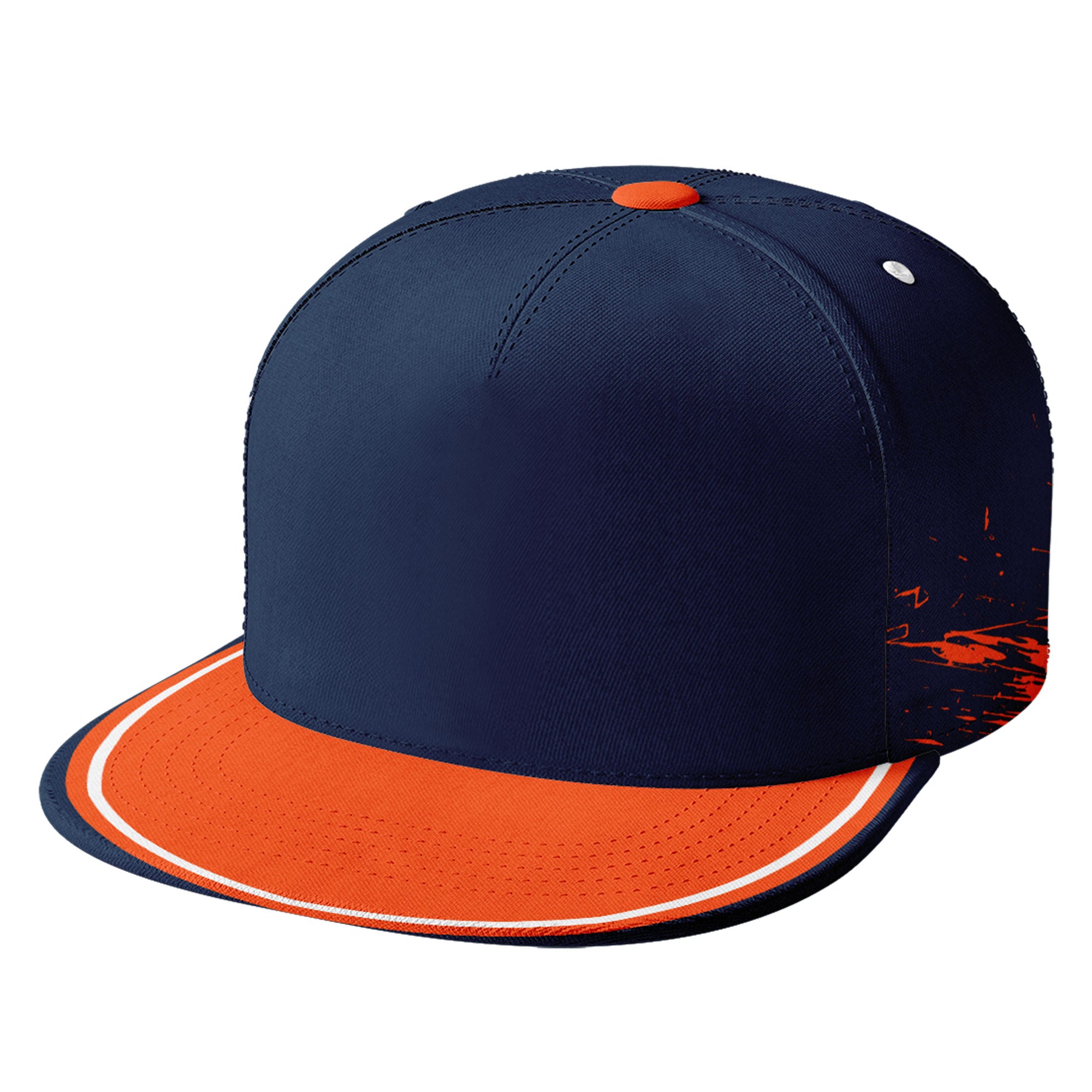 Custom Blue Orange White Denver MaxSoul Shoes and Hat Combo - Personalized Sneakers & Baseball Cap Set for Men & Women - Perfect for Sports, Streetwear Fashion and Denver Broncos Fan Gifts