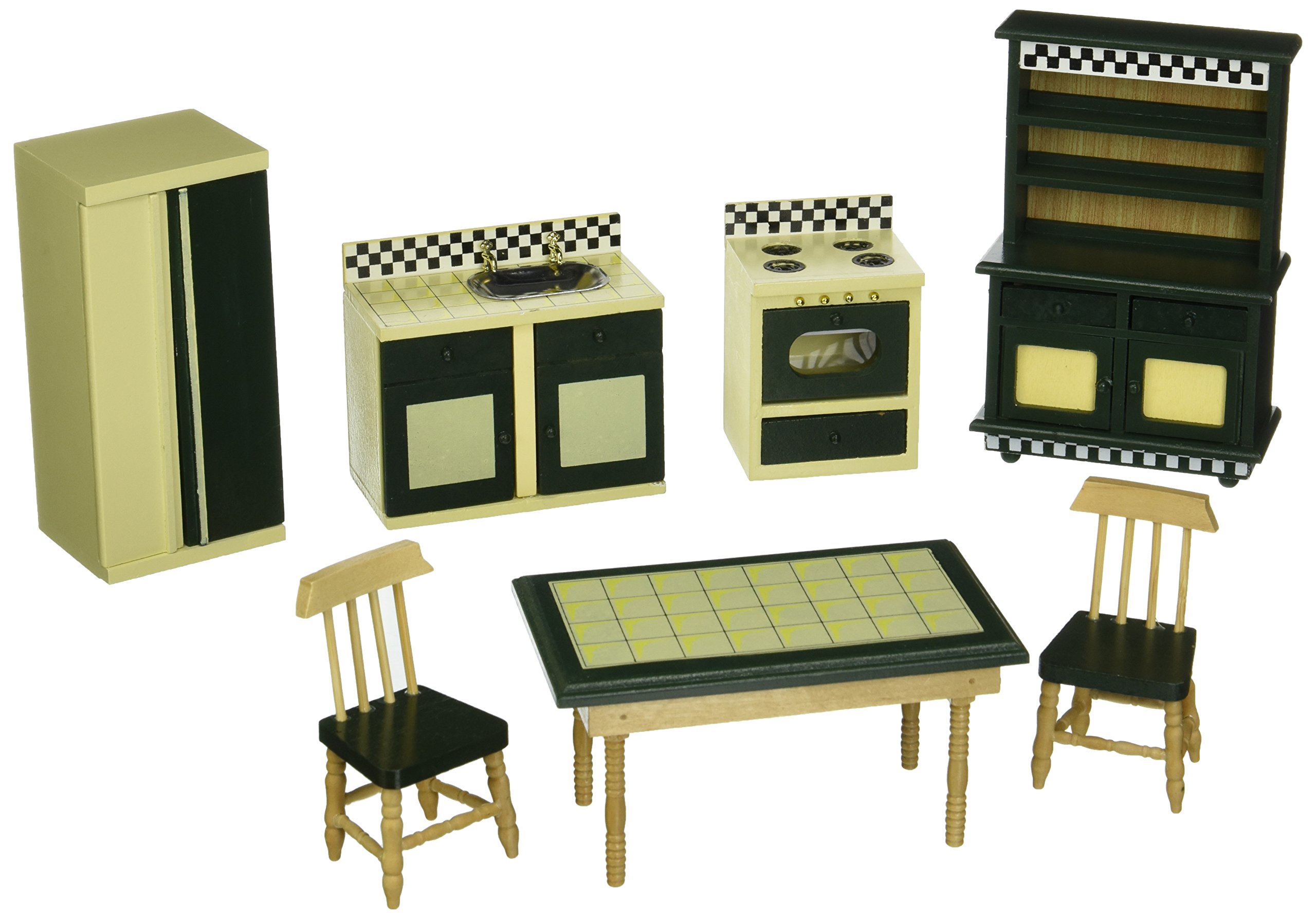 Melissa & Doug Dollhouse Furniture - Wooden Kitchen Playset for Kids | Pretend Play, Role-Playing & Imaginative Fun | Perfect for Dollhouses, Playrooms & Preschool Learning