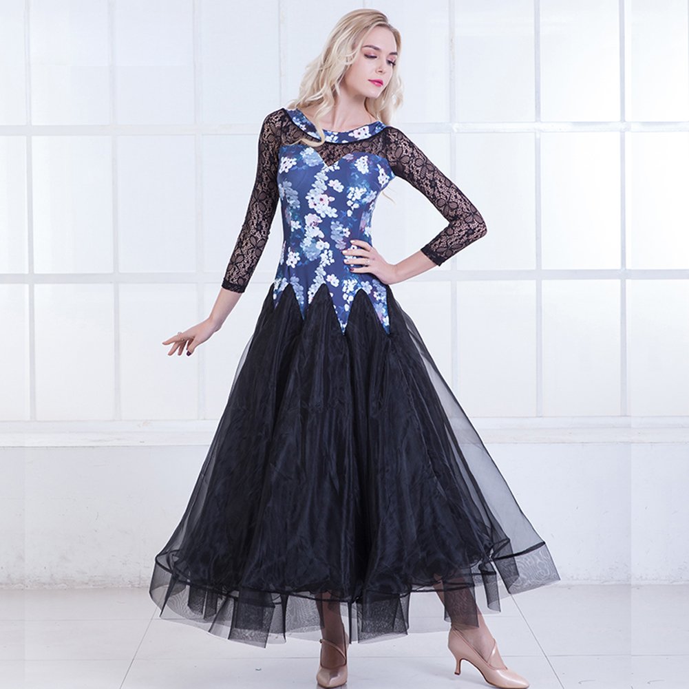 Elegant Women's Ballroom Dance Dresses for Competition & Performance - Modern Waltz, Foxtrot Standard Dancewear | Perfect for Professional Dance Events & Social Dancing