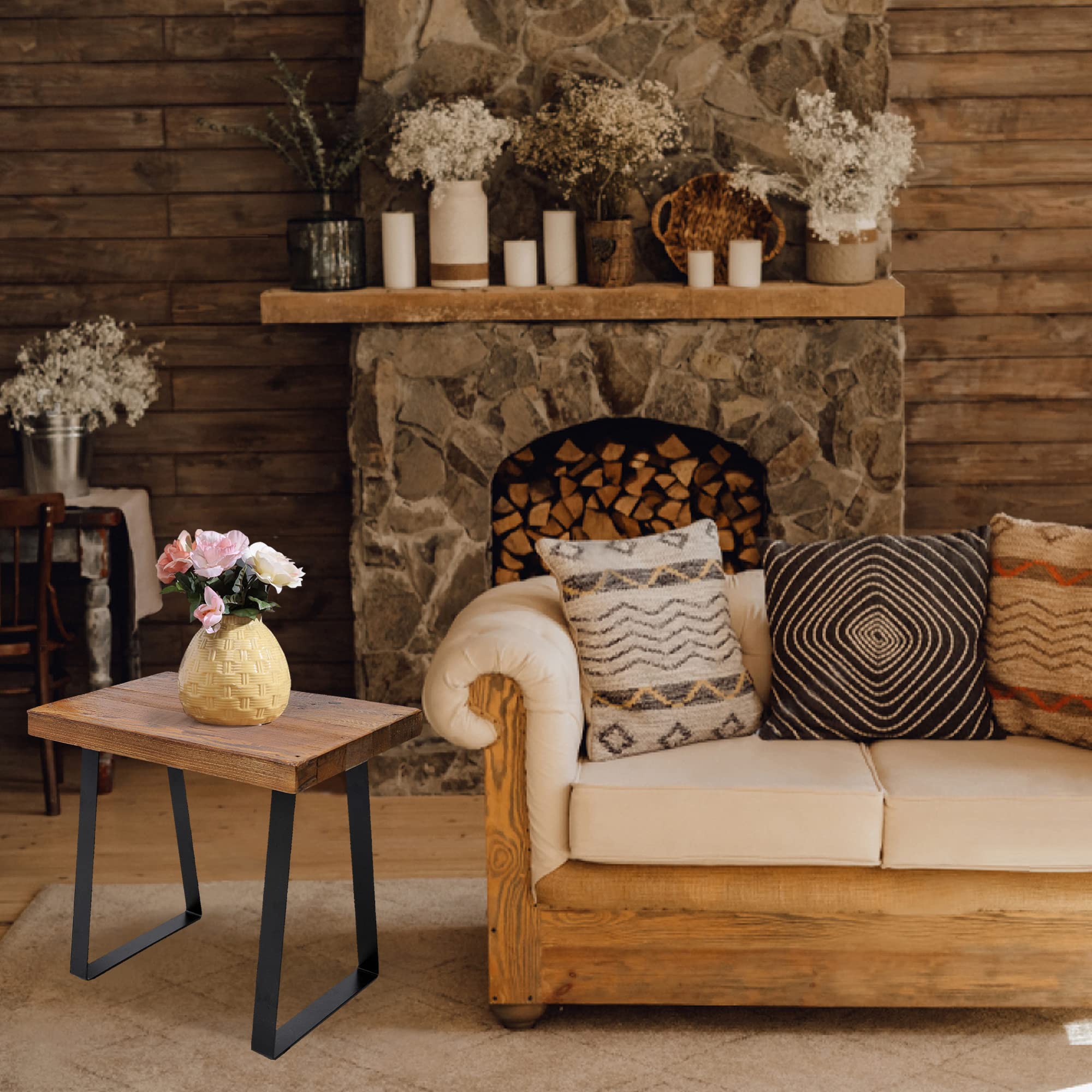 Reclaimed Pine Wood Bench - 19
