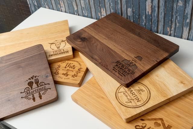 Premium Bamboo Cutting Board with Engraved Design - Durable Chopping Board for Meat, Vegetables, Fruits - Eco-Friendly Kitchen Essential - Perfect Housewarming, Mother’s Day Gift - 