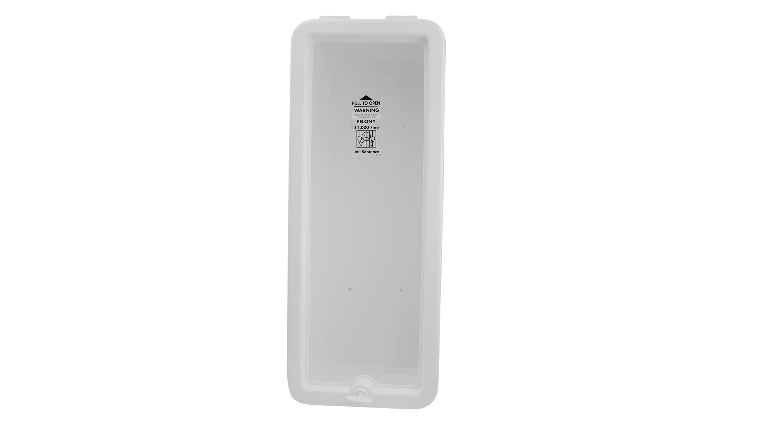 10 lb. White Fire Extinguisher Cabinet - Surface Mount Wall Storage for Indoor & Outdoor Use - Perfect for Kitchens, Garages, and Commercial Buildings