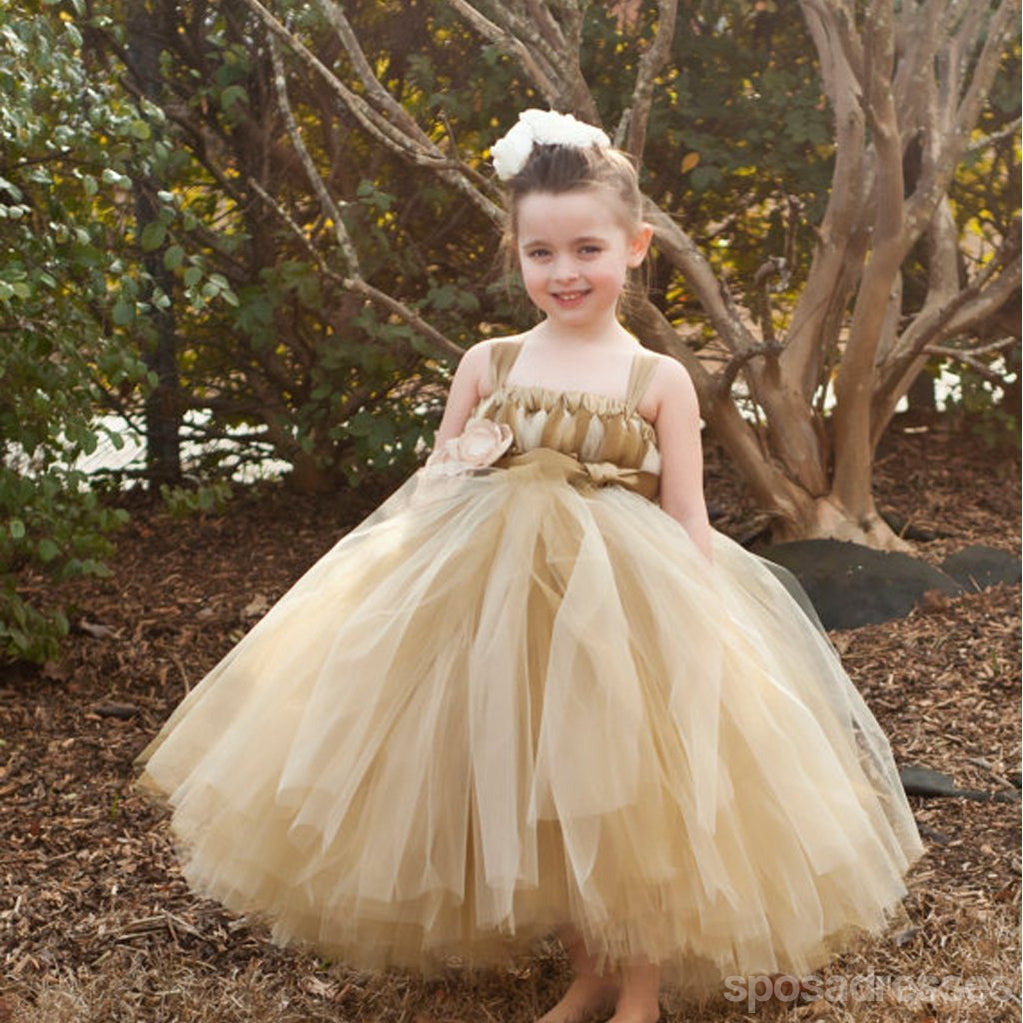 Brown Tulle Pixie Tutu Dresses for Girls | Flower Girl Dresses | Customizable Fairy Costume FG021 | Perfect for Weddings, Birthday Parties & Photo Shoots