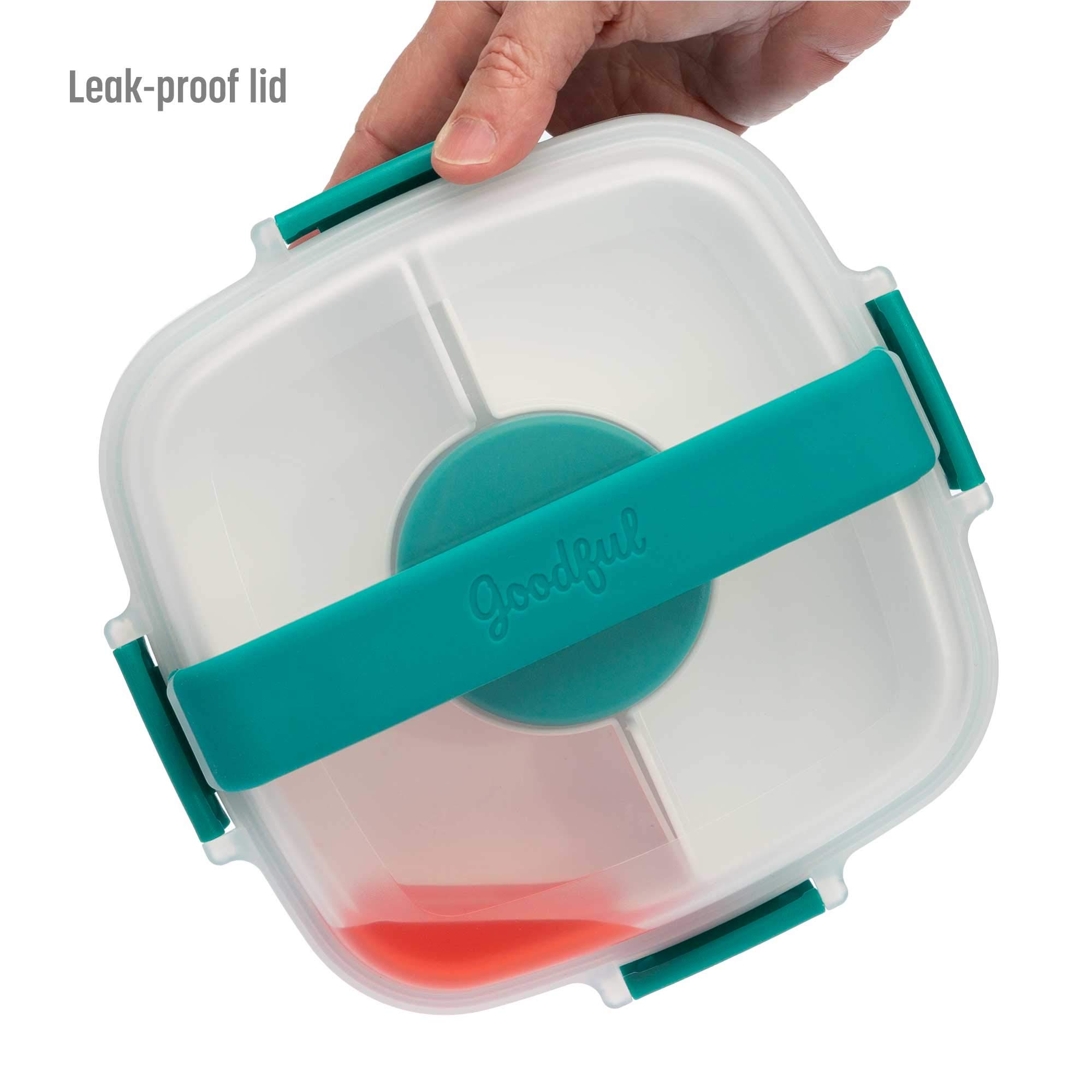 Goodful Stackable Bento Lunch Box - 56oz Leak-Proof Food Storage Container with Removable Compartments | BPA-Free Meal Prep for Sandwiches, Snacks & Salad Toppings | Perfect for Office, School & Picnics