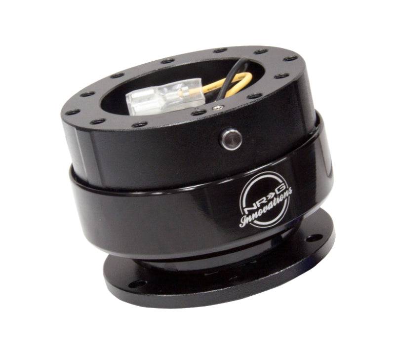 NRG Innovations NRG Quick Release Gen 2.0 Steering Wheel Hub Adapter - Black Body & Black Ring - Compatible with Racing Simulators & Drift Cars