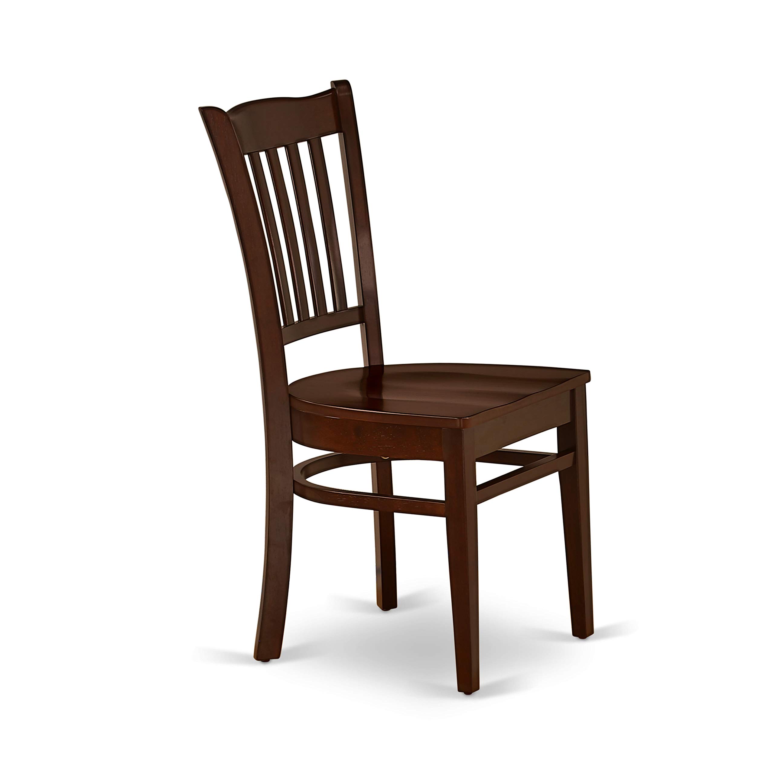 East West Furniture MLGR5-MAH-W 5-Piece Mahogany Dining Set with Extendable Table & 4 Chairs - 36x54 Inch Rectangle Kitchen Table with Butterfly Leaf - Perfect for Small Spaces & Family Gatherings