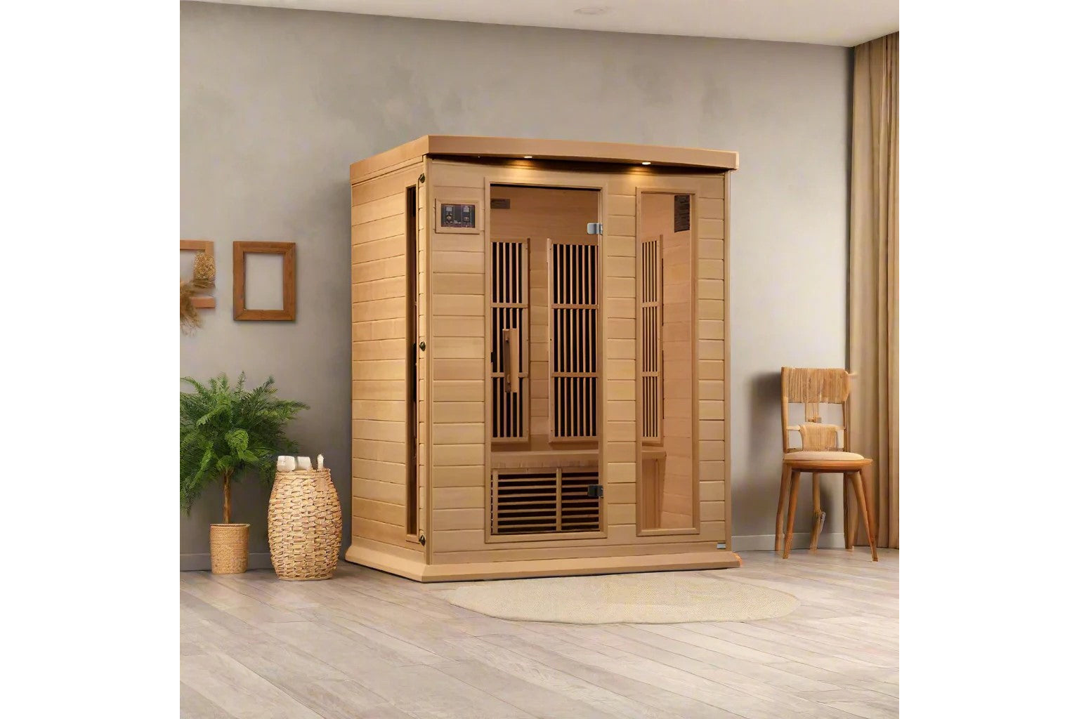 Premium 6-Person Near Zero EMF Far Infrared Sauna for Home Spa & Detox - Perfect for Relaxation, Pain Relief & Wellness Therapy