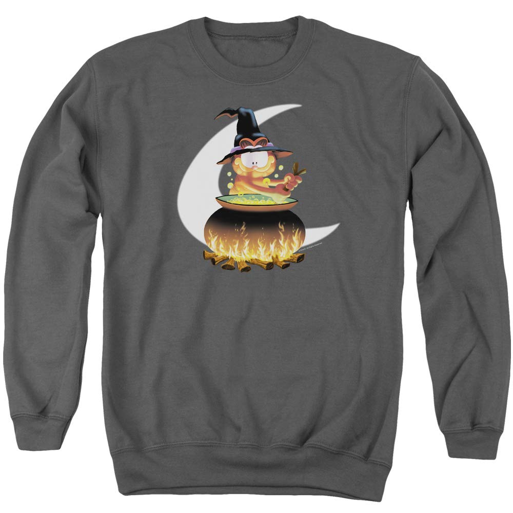 Garfield Stir The Pot Unisex Adult Crewneck Sweatshirt for Men & Women - Funny Cartoon Graphic Hoodie for Casual Wear, Lounge & Gifts
