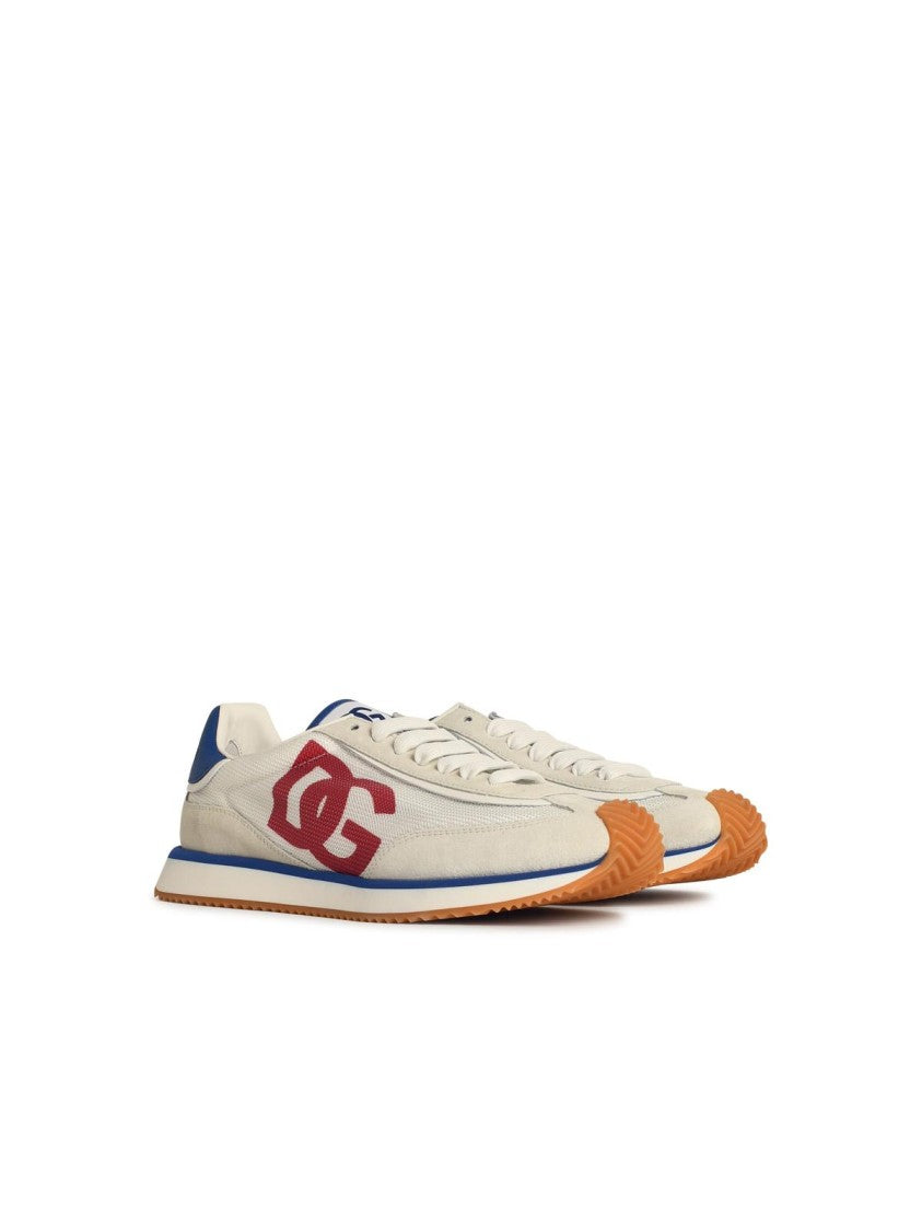 White Leather Blend Sneakers for Women - Comfortable Cushion Sole, Fashion Casual Shoes for Walking, Running & Everyday Wear