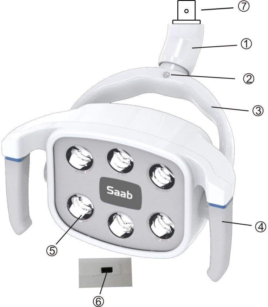 15W Dental LED Oral Examination Light - 6 Pcs LED Tube for Dental Unit Chair KY-P113 (φ22mm) - Perfect for Dentists, Clinics & Oral Surgery Lighting