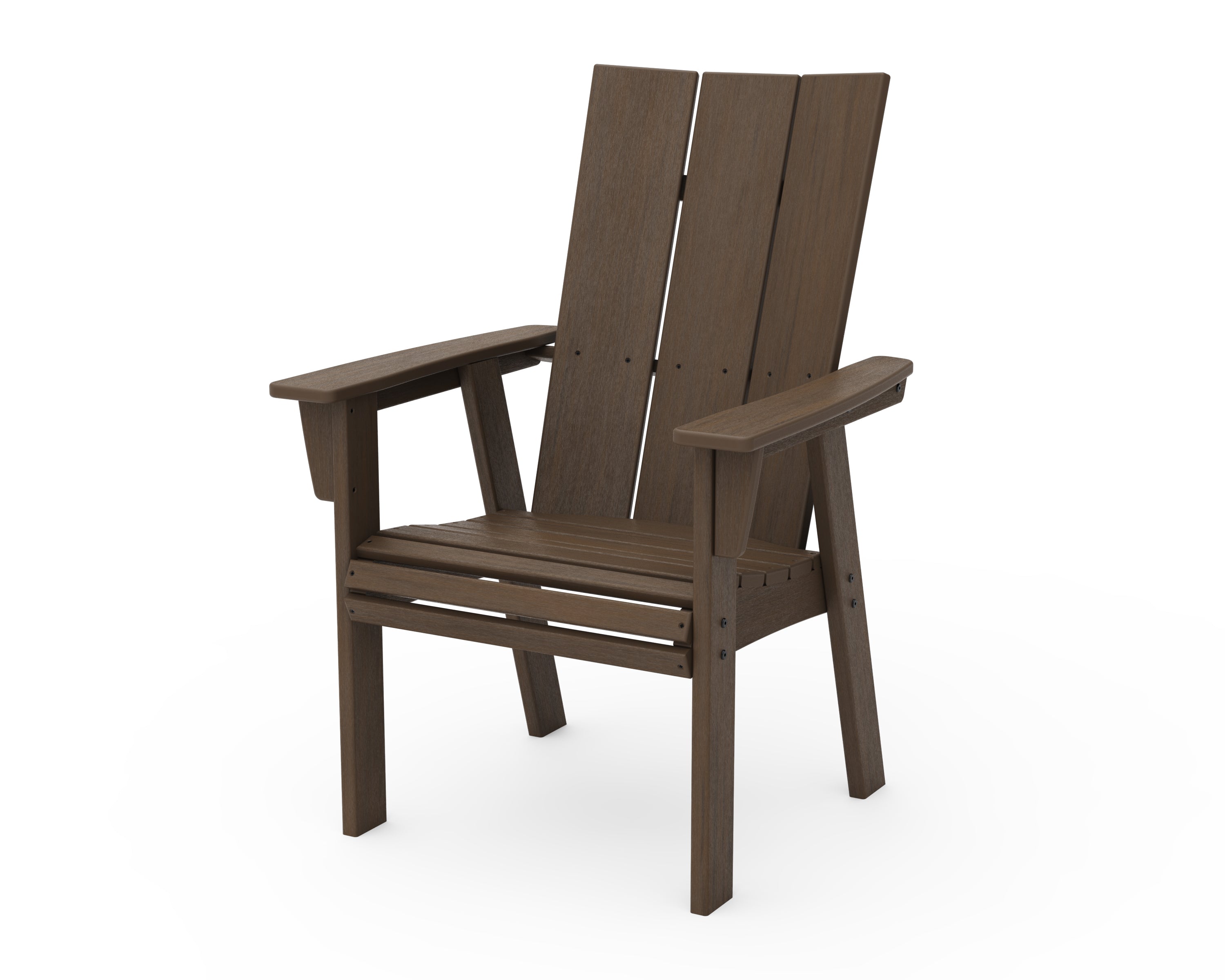 POLYWOOD Modern Curveback Adirondack Dining Chair - Outdoor Patio Furniture, All-Weather Resin, Comfortable Seating for Garden, Poolside & Backyard Relaxation