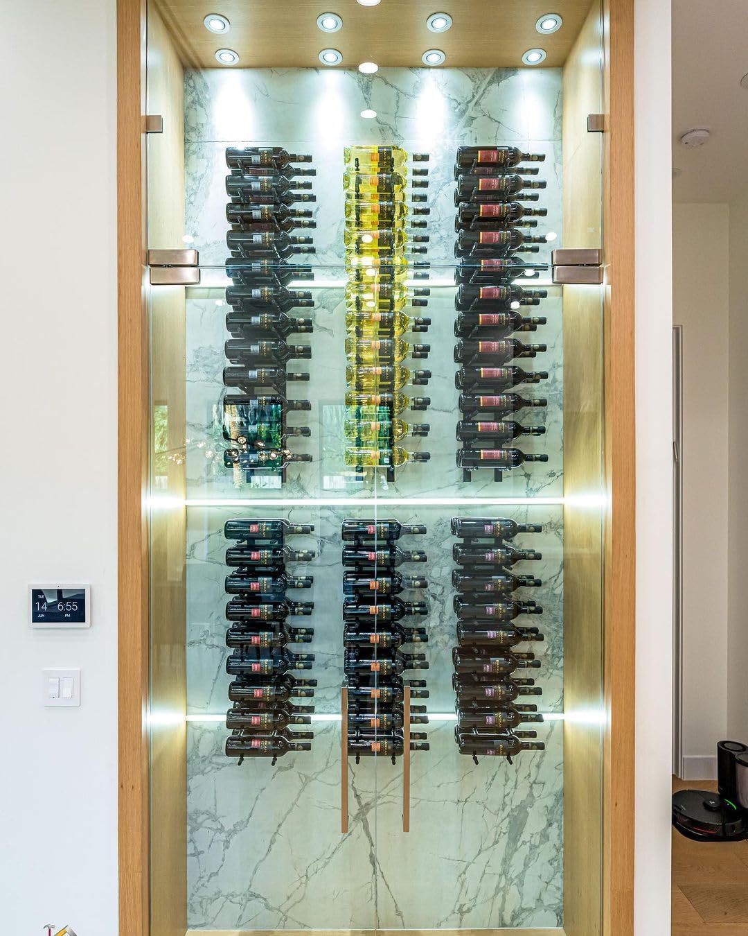 Ultra Wine Racks Wall Mounted - 4ft x 3in Matte Black Wine Storage (Holds 36 Bottles) - Perfect for Kitchen, Dining Room & Home Bar Organization