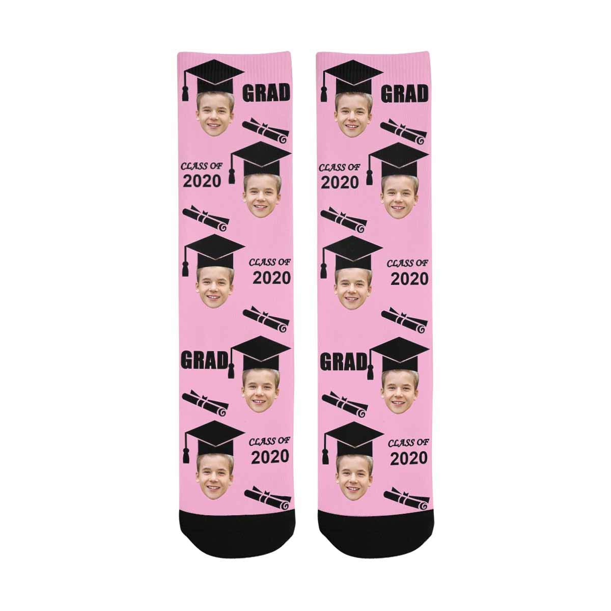Custom Photo Socks - Personalized Graduation Gifts for Men & Women - Unique Face Printed Socks for Friends, Couples & Family - Perfect for Graduation Parties, Yearbook Memories & Special Occasions