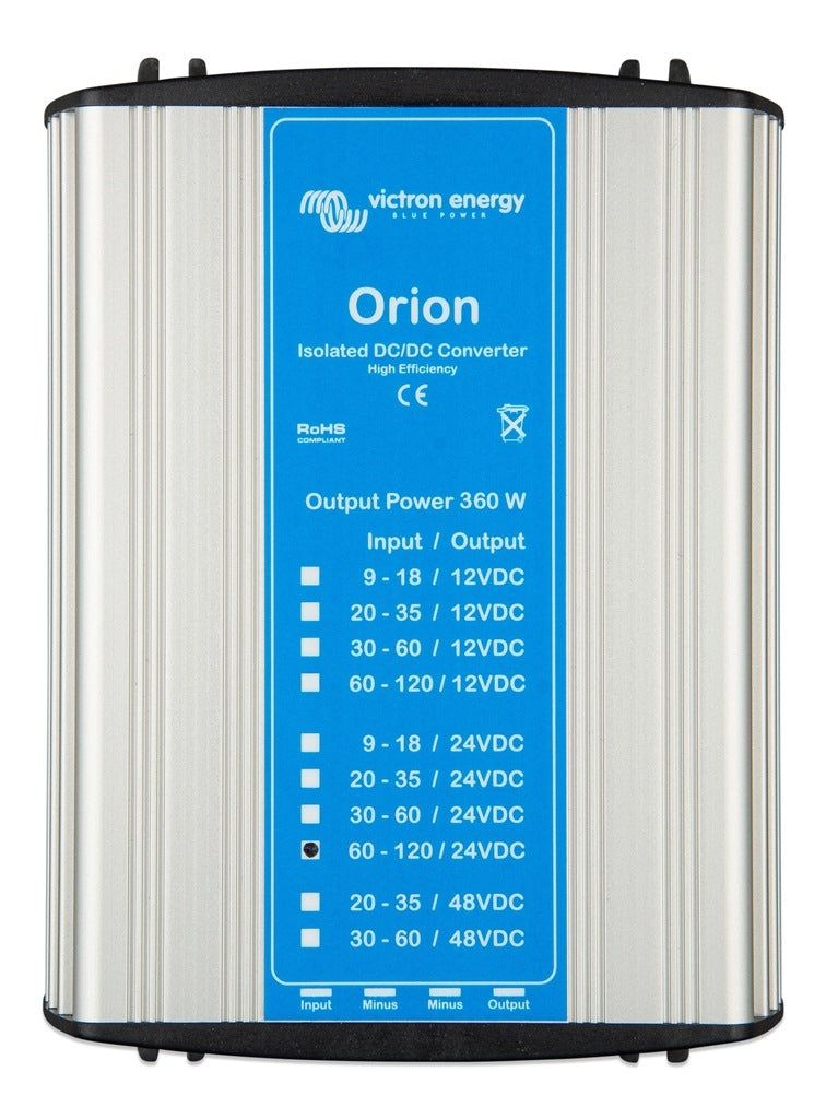 Victron Energy Orion 110/24 15A (360W) Isolated DC-DC Converter - Power Supply for RVs, Boats & Off-Grid Solar Systems | 12V to 24V Voltage Conversion