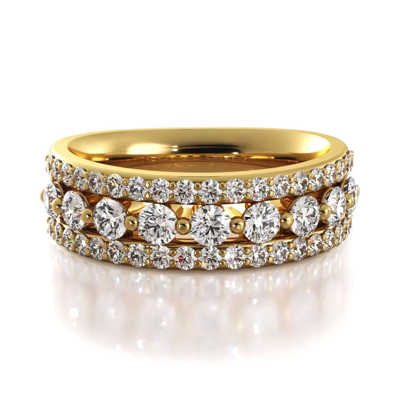 1.03 Carat Round Diamond Wedding Band for Women - Elegant & Timeless Engagement Ring, Perfect for Bridal Jewelry, Anniversaries & Special Occasions